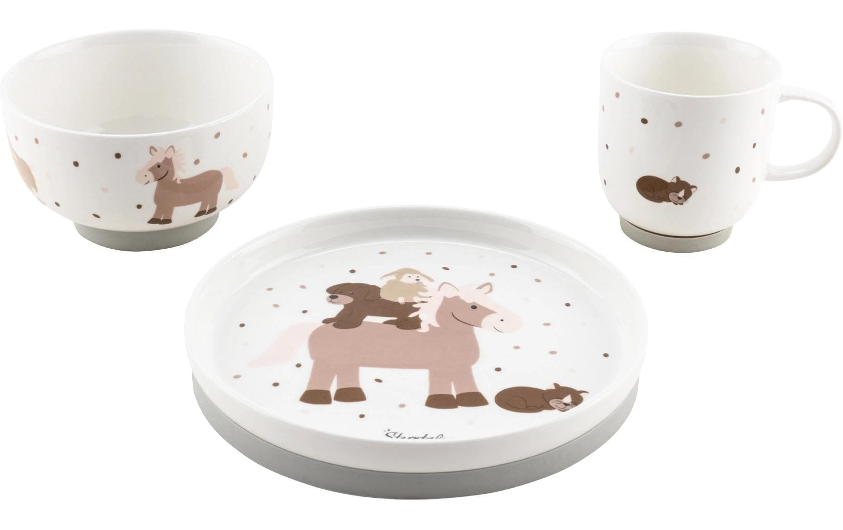 Sterntaler® Kindergeschirr-Set »Porzellan Bauernhof«