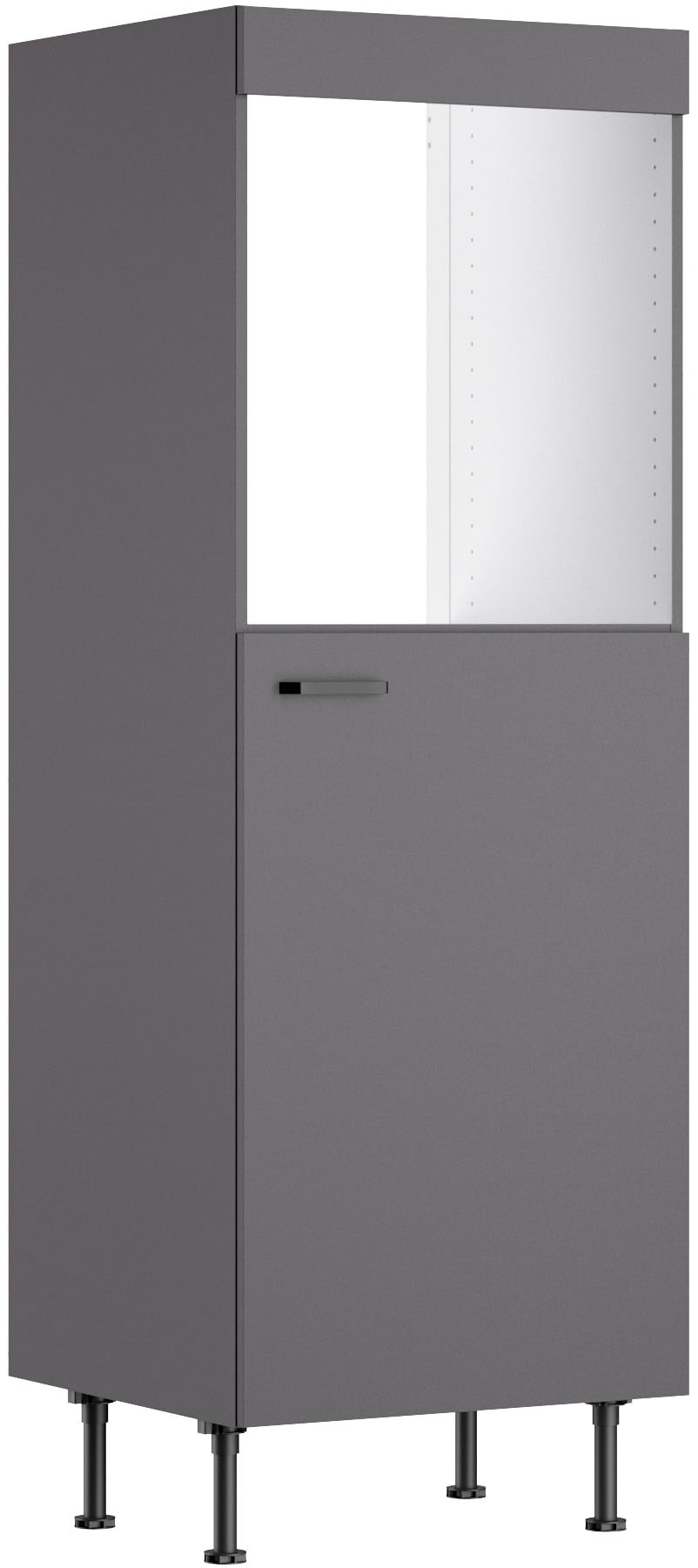 KOCHSTATION Backofenumbauschrank "KS-Paula" 60 cm breit, 176 cm hoch, mit 1 festen Blende, 1 Tür, 2 Einlegeböden