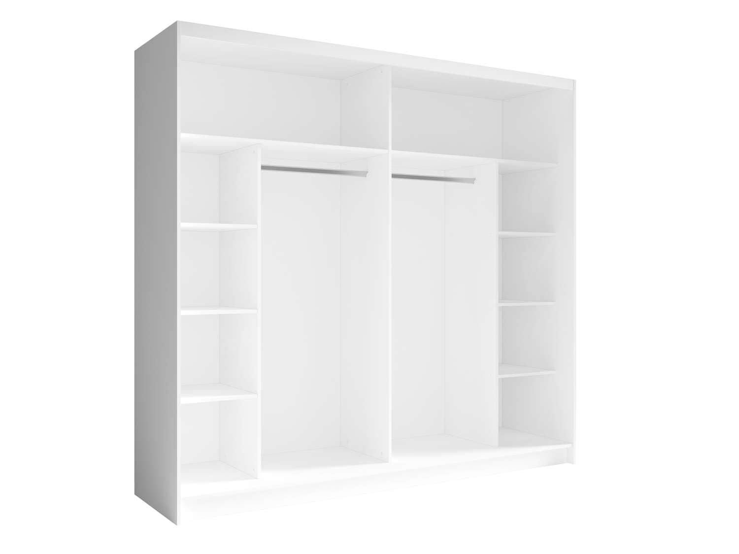 Home affaire Kleiderschrank »Greti Garderobe mit 2 Schiebetüren, Spiegel, Masse B/T/H: 180/59/209 cm«, 2-türiger Kleiderschrank mit Spiegeln, Einlegeböden und Kleiderstangen
