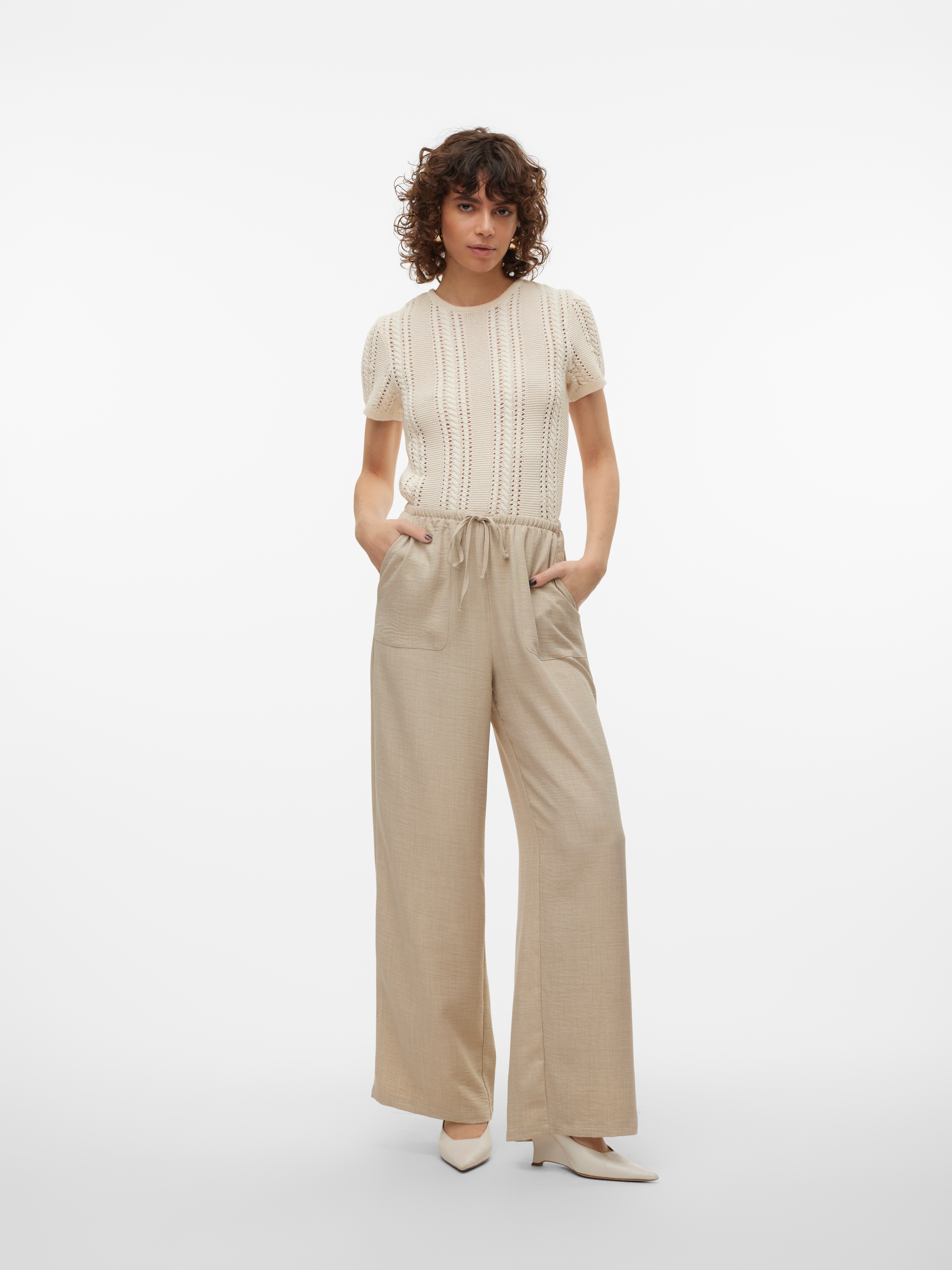 Vero Moda Schlupfhose »VMMELANEY HW LOOSE PANT WVN GA NOOS«