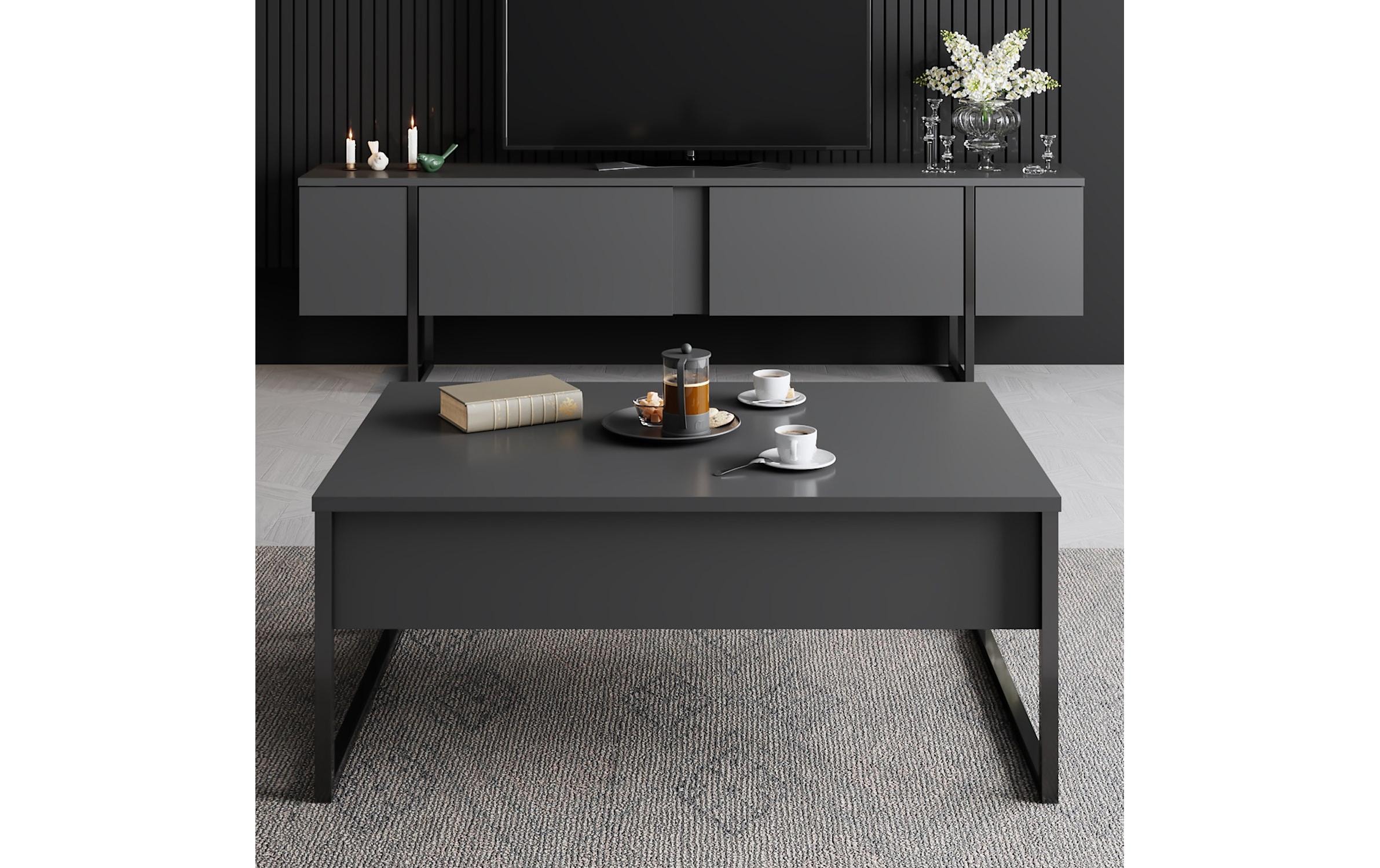 WOODY FASHION Beistelltisch »Luxe 90 x 60 x 40 cm Schwarz«