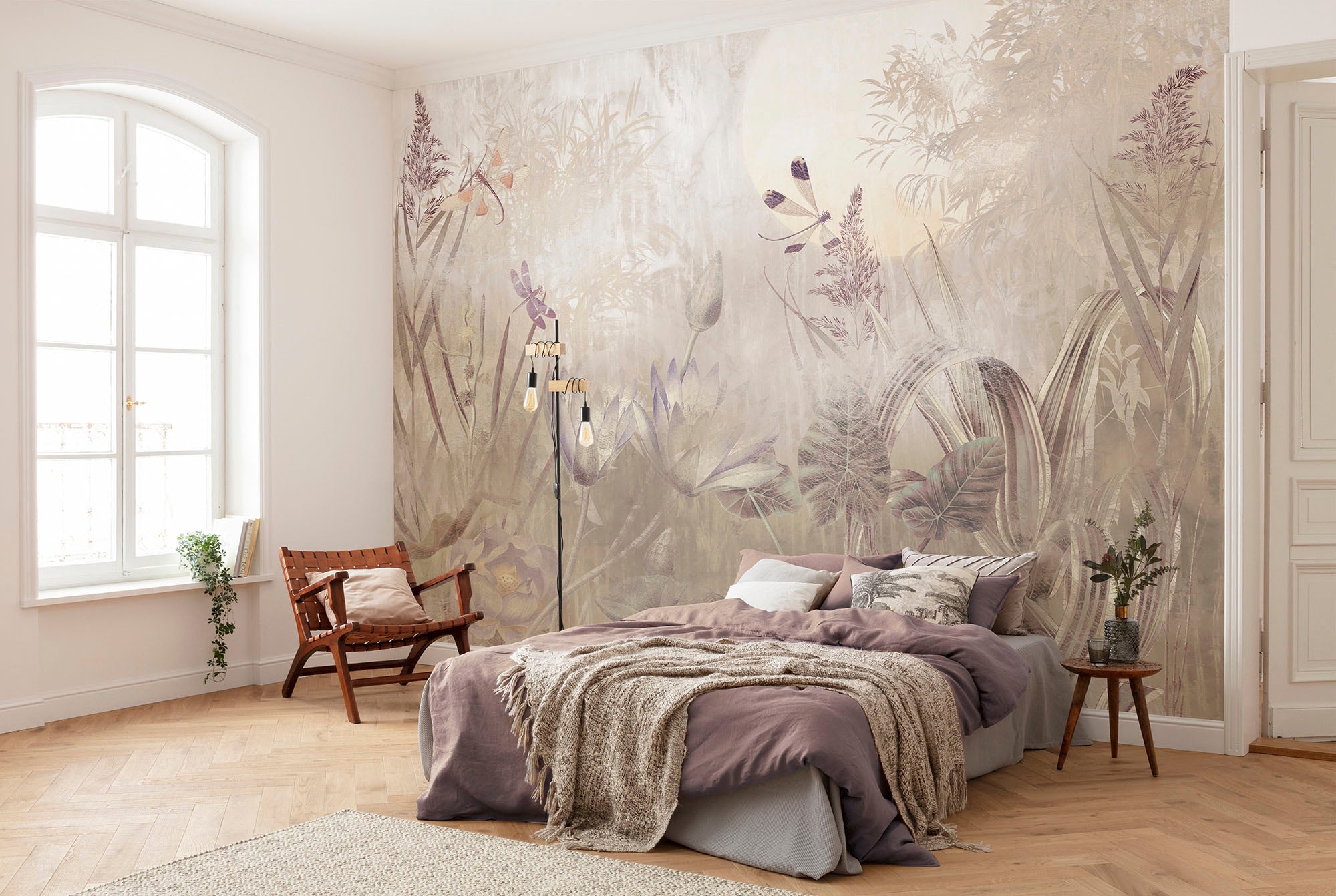 Komar Vliestapete »Digitaldruck Vlies - Dragonfly Pond - Grösse 350 x 250 cm«, bedruckt, Wohnzimmer, Schlafzimmer