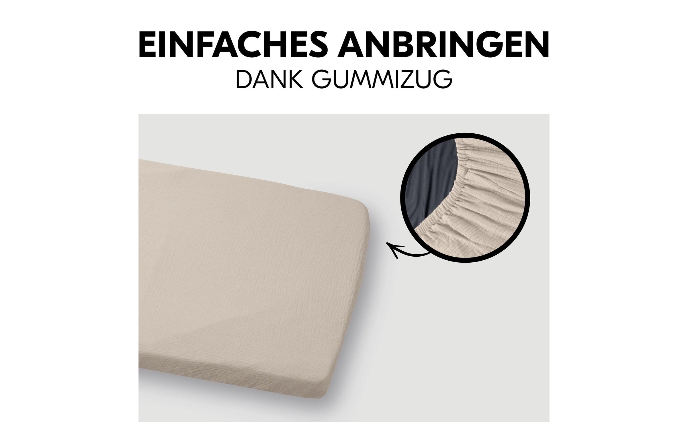 Hauck Spannbettlaken »Beige 60 x 120 cm«