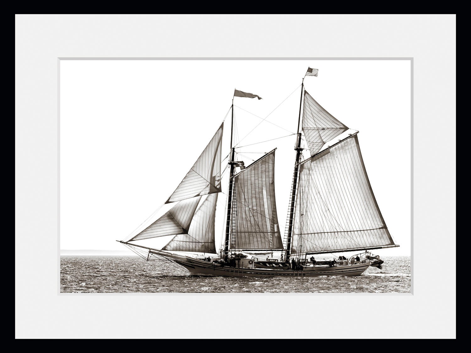queence Bild »Jan«, Schiffe-Seelandschaft-Seebilder-Meer-Meer Bilder-Sport-historische Ereignisse, (1 St.), HD Premium Poster-Druck inkl. Holzrahmen