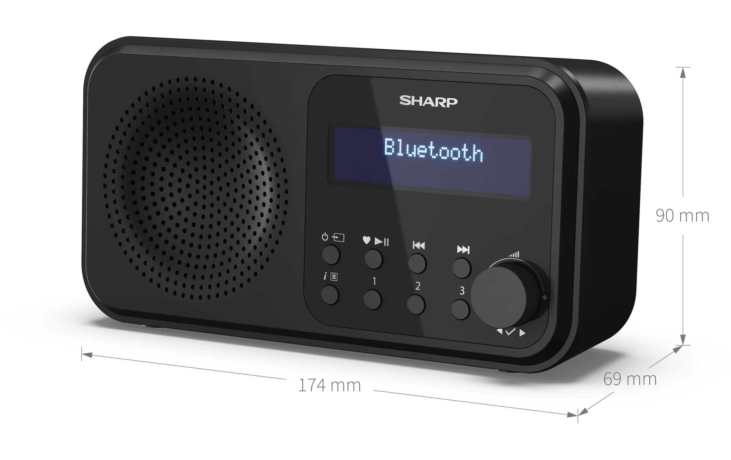 Sharp Digitalradio (DAB+) »DAB+ Radio DR-P420 – Schwarz«, (Digitalradio (DAB+)-FM-Tuner)