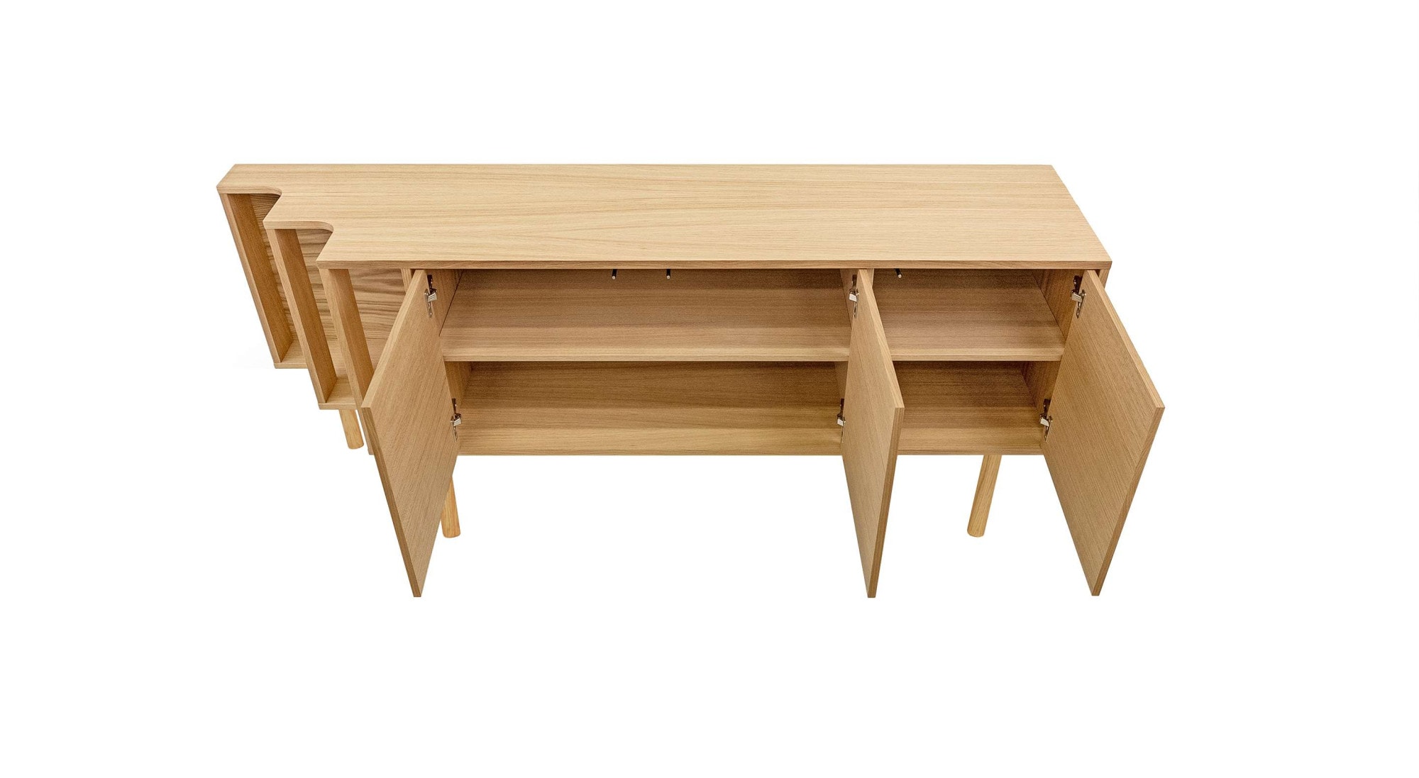 Woodman Sideboard »Shift«, mit Echtholzfurnier aus Eiche, Breite 189 cm, mit Push-to-Open, FSC®