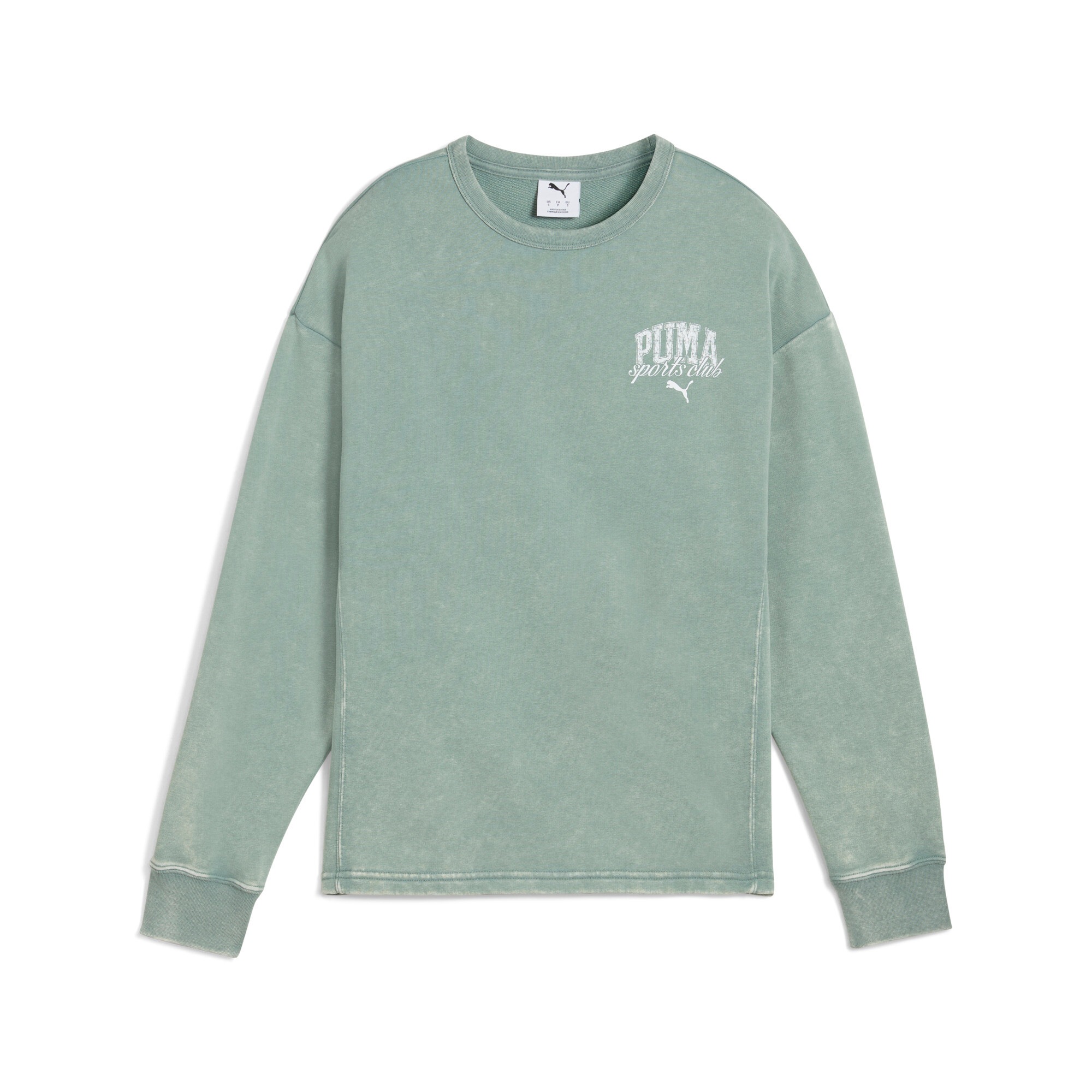 PUMA Langarmshirt »CLASS COMFORT WASHED CREW TR« komfortable Passform, sportlicher Stil, grafischer Print