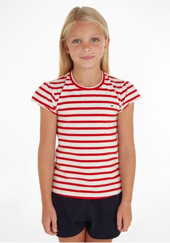 T-Shirt »STRIPED RUFFLE SLEEVE TOP S/S«