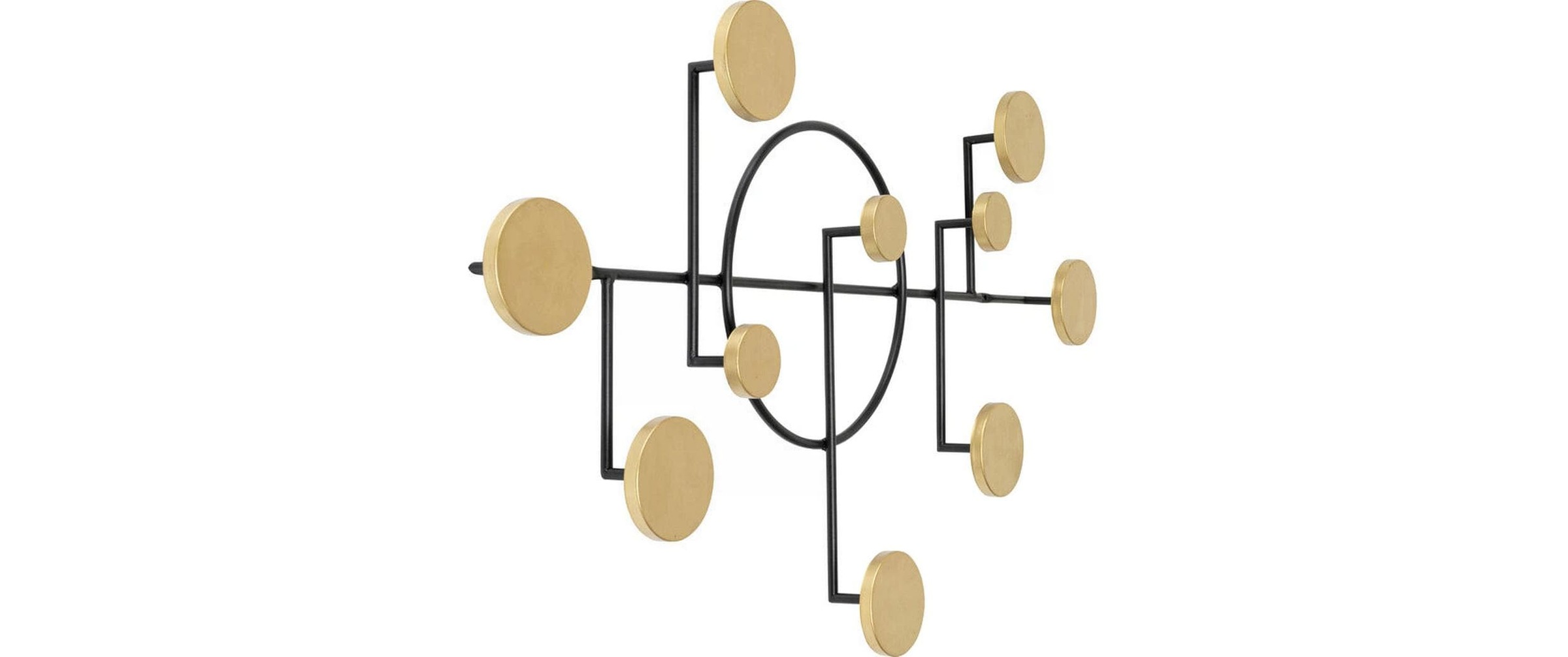 Kare Design Garderobenleiste »Art Circles Goldfarben/Schwarz«