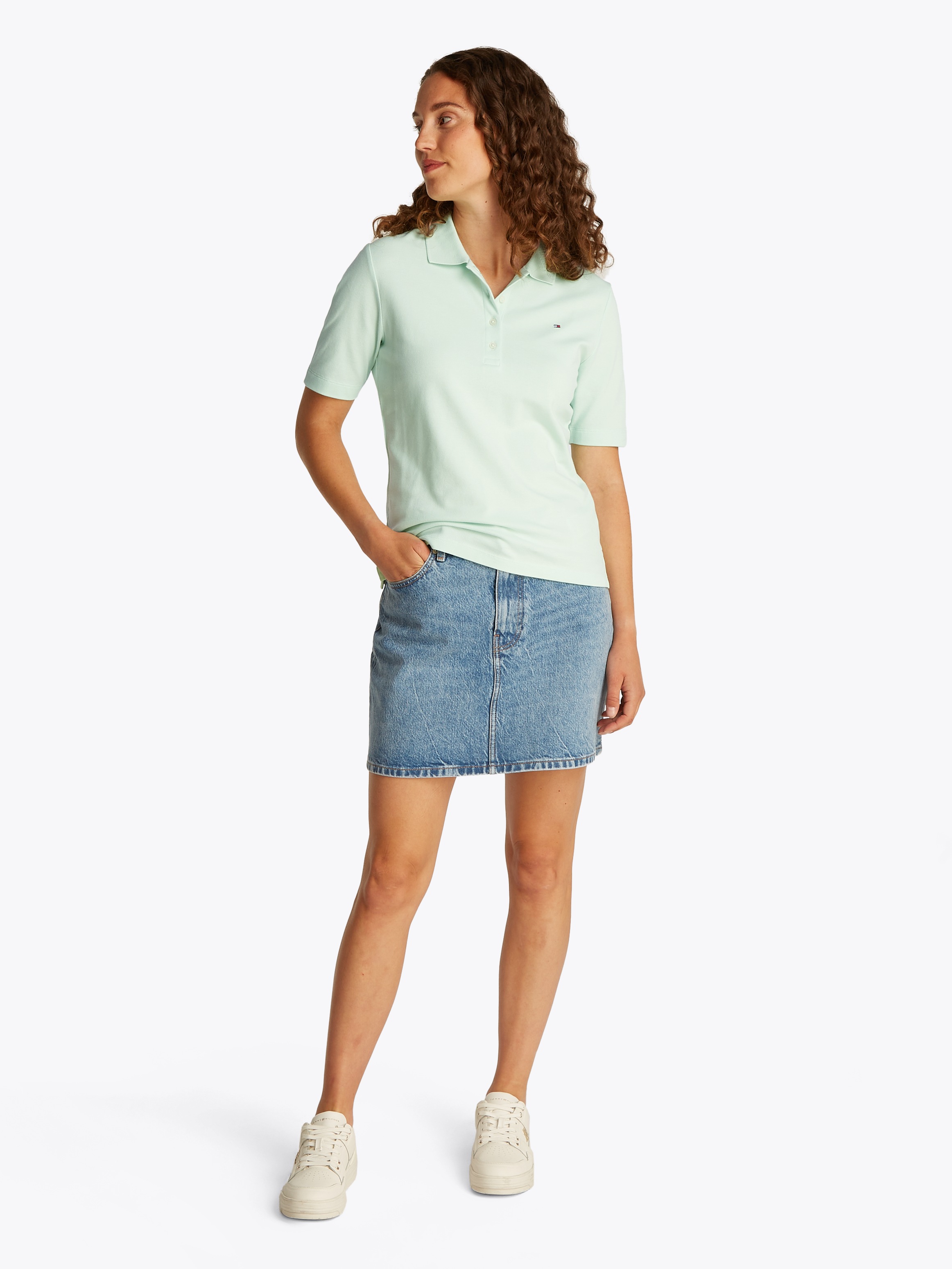 Tommy Hilfiger Poloshirt »1985 Regular Fit Pique Premium Polo«, mit Logo-Stickerei, mit Seitenschlitzen