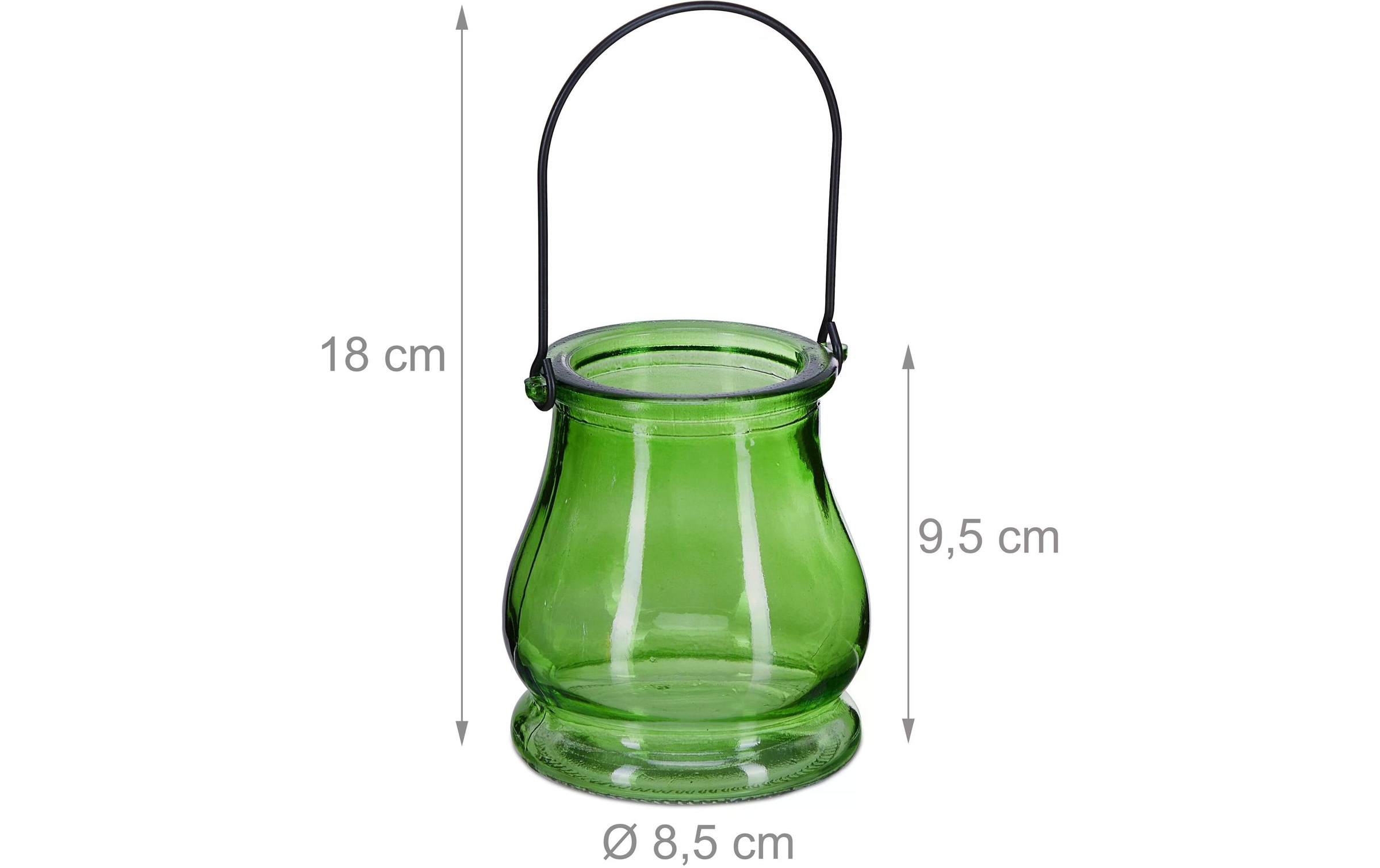 relaxdays Windlicht »Summer 45421 cm Glas und Metall 12 Stück«