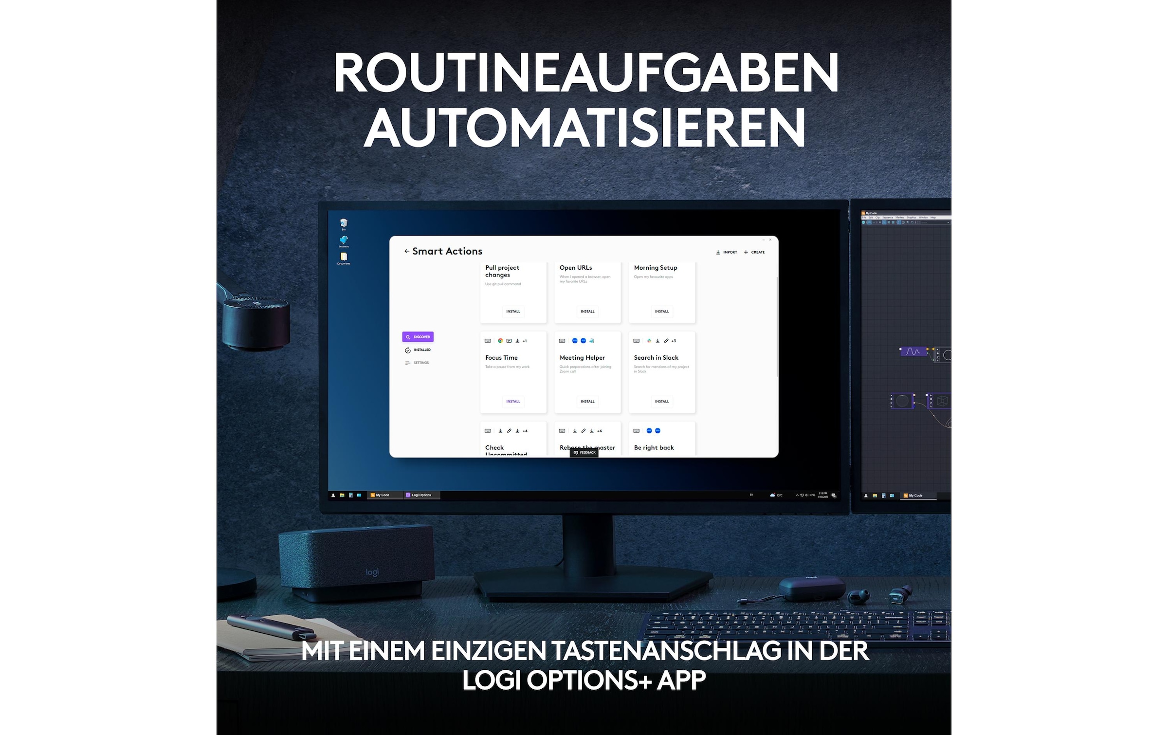 Logitech Wireless-Tastatur »MX Keys S Plus CH-Layout mit Handgelenkauflage«