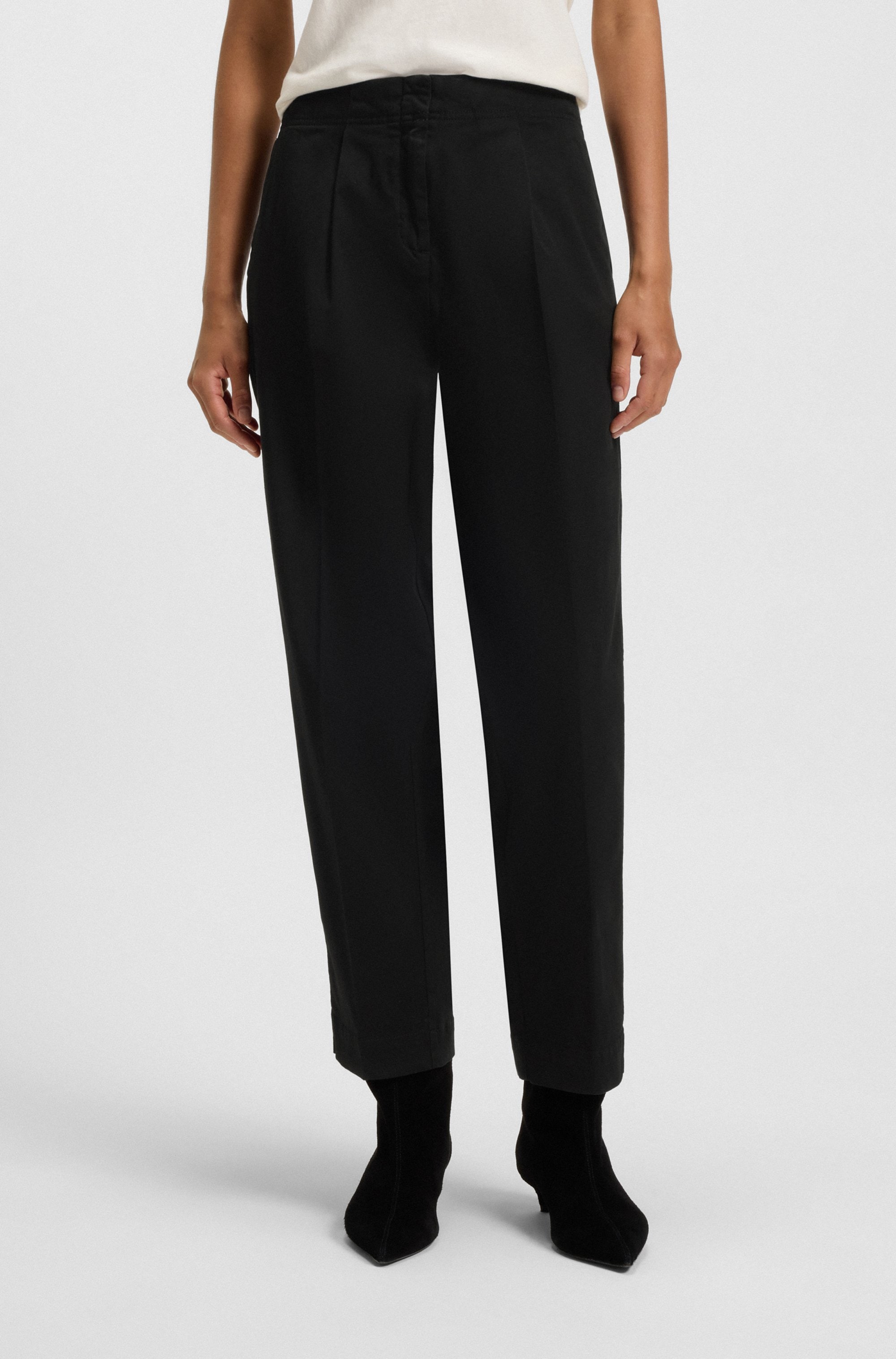 BOSS ORANGE Chinohose »Taquina Premium Damenmode« im Loose Barrel Fit