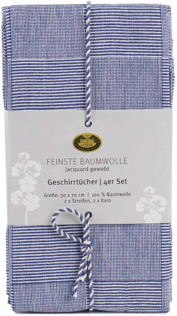 Gözze Geschirrtuch »Geschirrtücher, Des. 60054«, (Set, 4 tlg.), aus 100% Baumwolle, jacquard gewebt