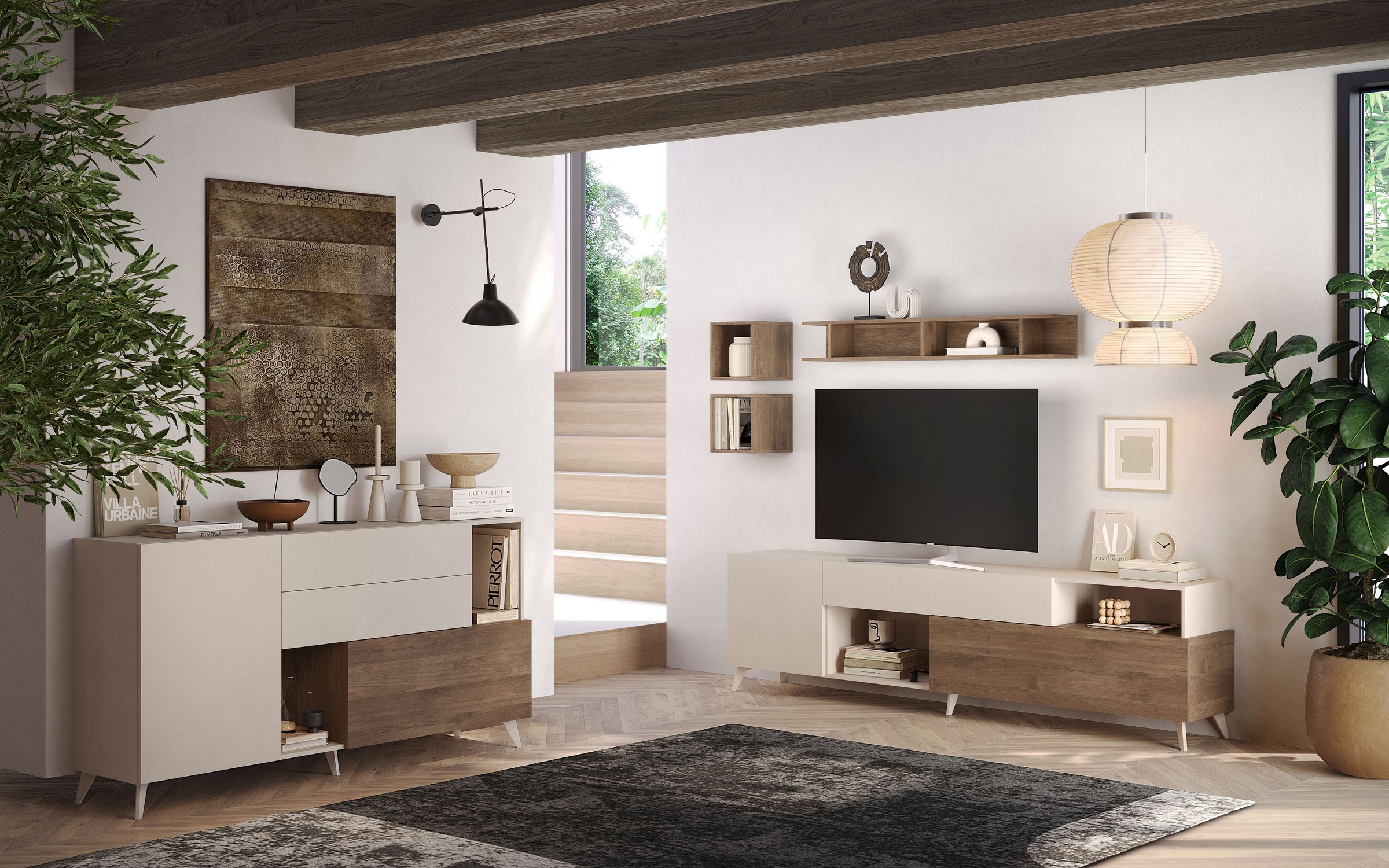 INOSIGN Lowboard »Monaco Breite 241 cm, TV-Schrank mit 1 Tür, 1 Klappe u. 1 Schubkasten«, Fernsehtisch, TV-Board, Soft/Self Closing