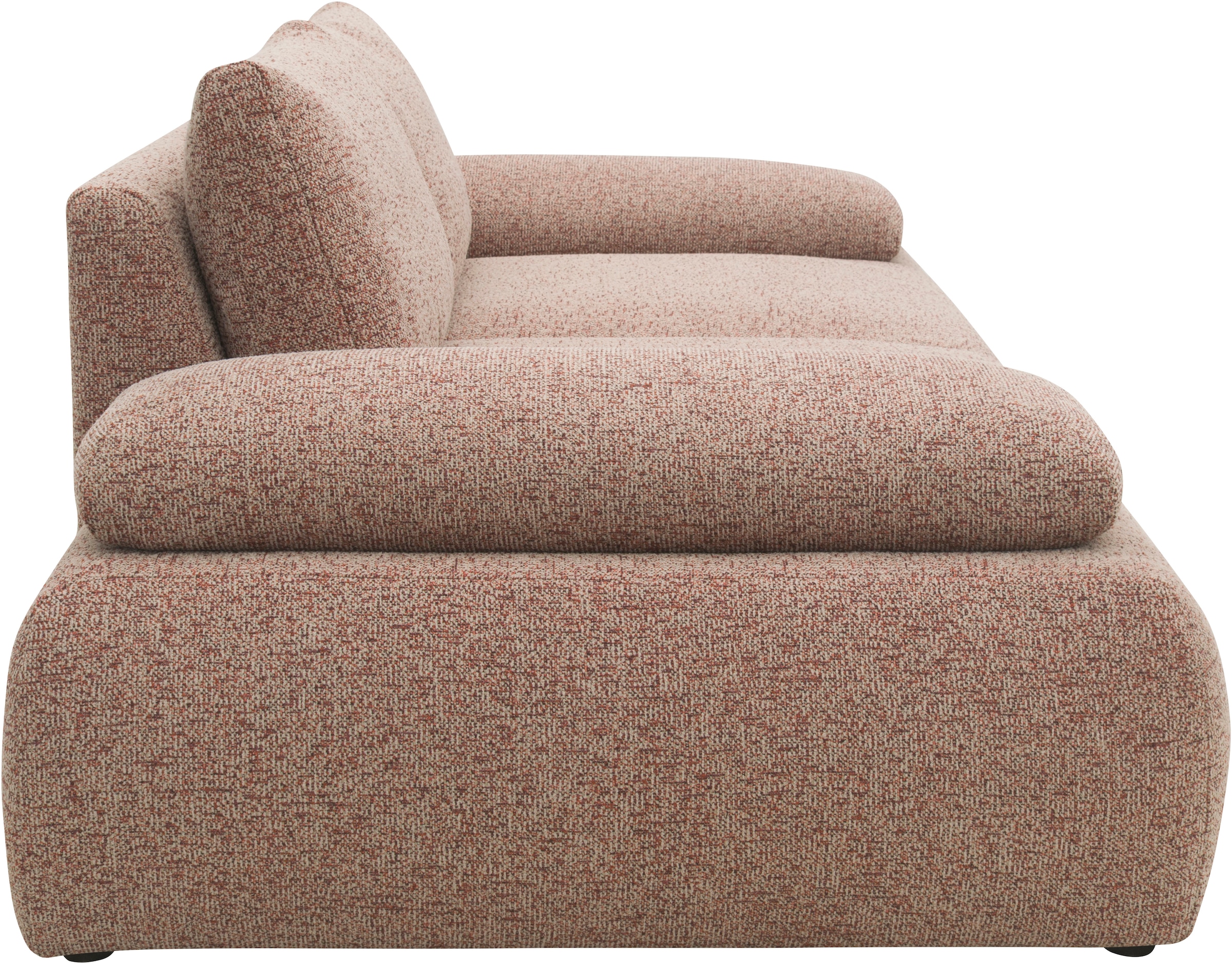 DOMO collection Big-Sofa »Évora Megasofa Breite 244 cm«, (2 St.), Federkern, inkl. Armlehnenverstellung, Struktur grob, rust