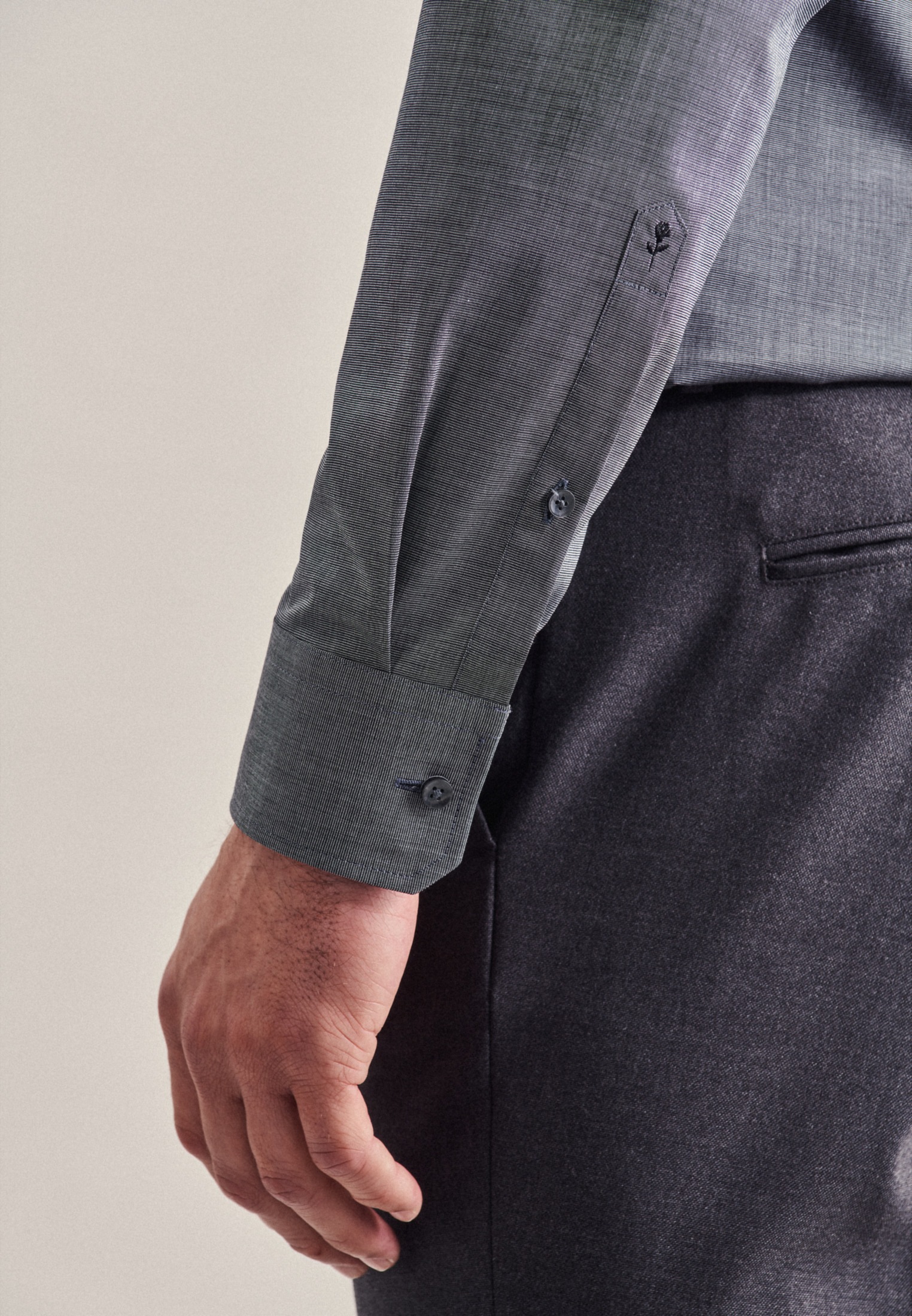 seidensticker Businesshemd »Slim«, Slim Extra langer Arm Kentkragen Uni