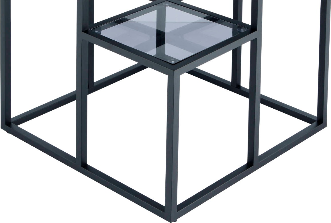Kayoom Beistelltisch »Steps 625, Beistelltisch in elegantem Design, würfelförmig«, (1 St.), stufenförmiges Gestell aus Metall, quadratische Platten, modern