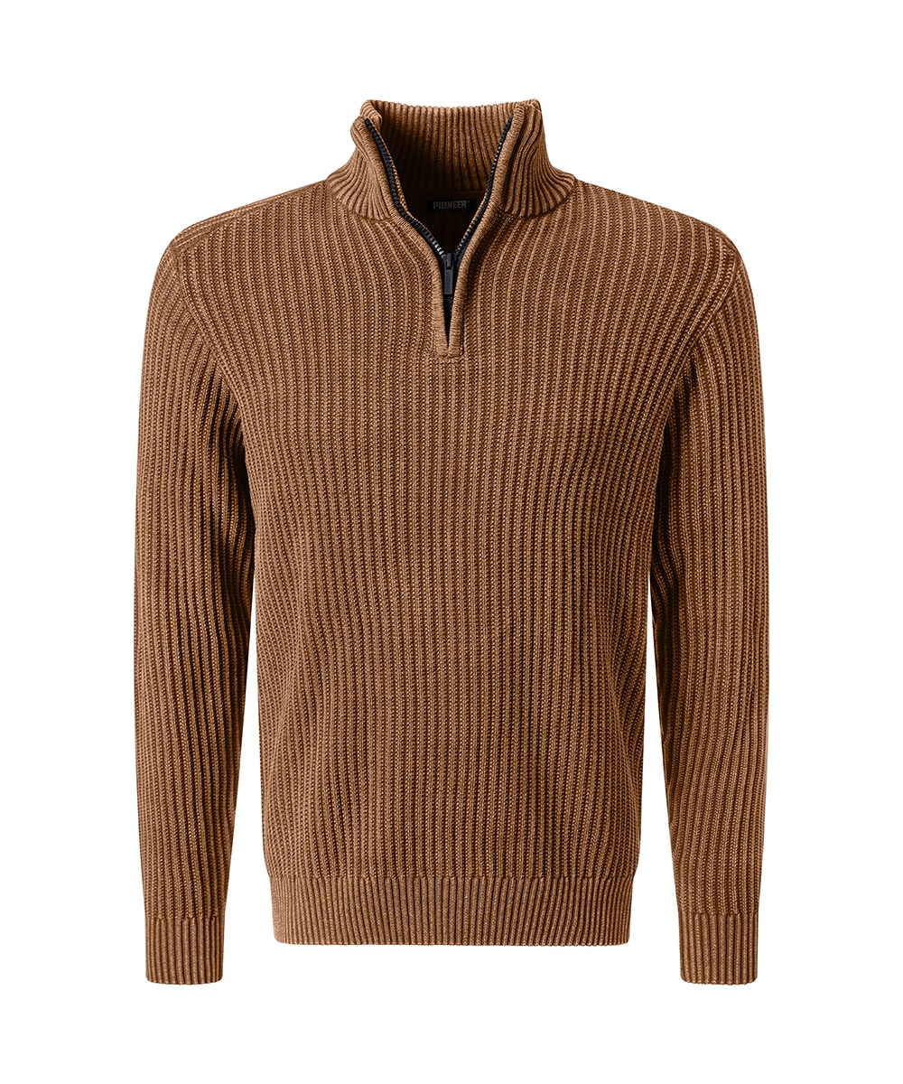 Pioneer Authentic Jeans Troyer »Knit 1/1 Troyer« in Strick-Optik