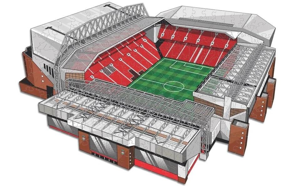 Puzzle »Iconic Liverpool FC – Anfield Stadium«, Holzart: Birke (Herkunftsland: China)
