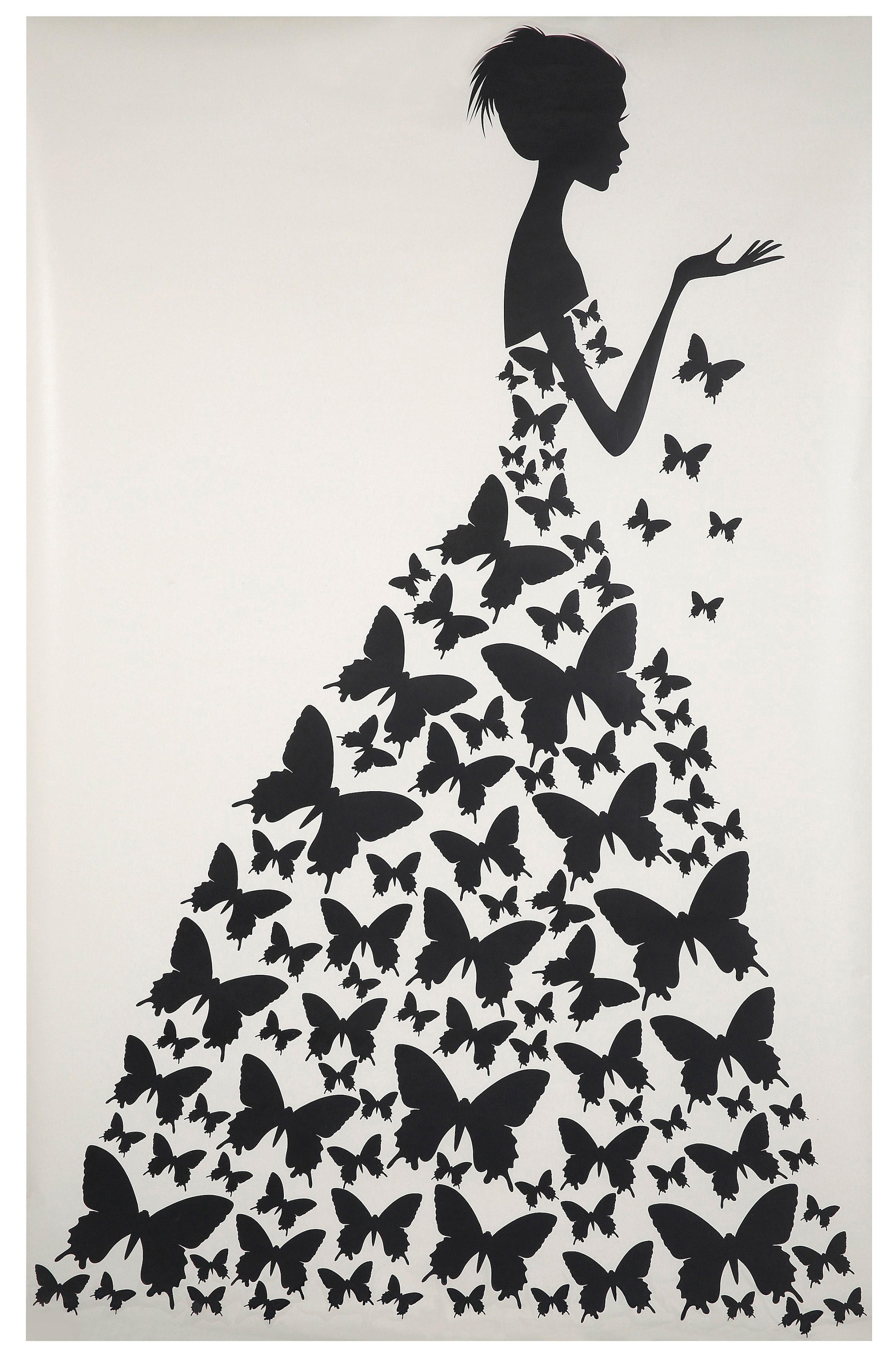 Wall-Art Wandtattoo »Prinzessin Schmetterlingsfrau«, selbstklebend, entfernbar