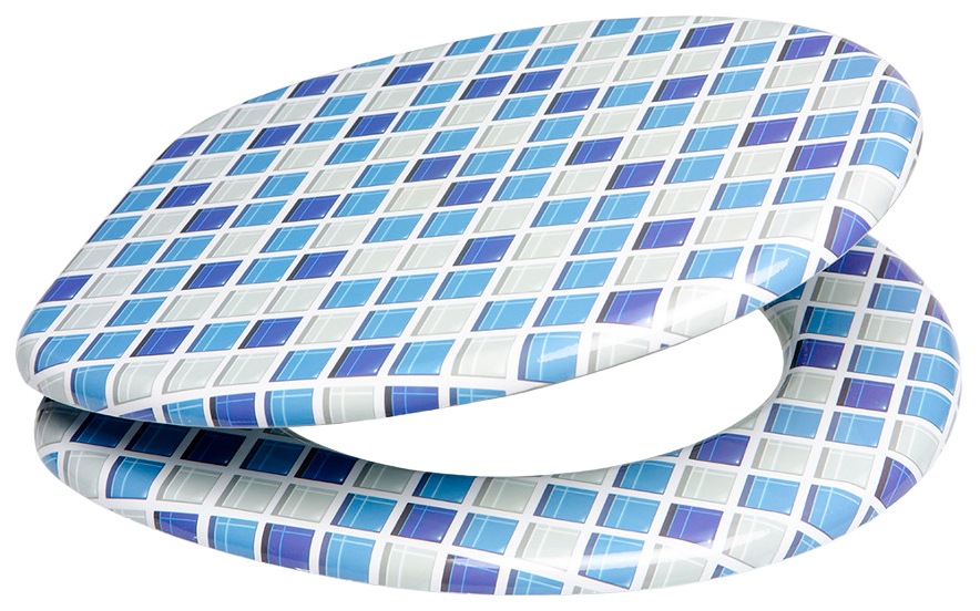 Sanilo WC-Sitz »Mosaik Blau«, mit Absenkautomatik