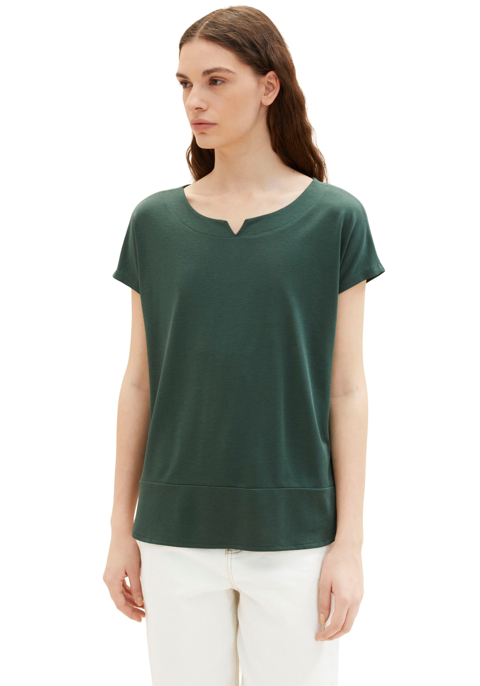 TOM TAILOR T-Shirt, mit raffiniertem online Jelmoli-Versand bei Schweiz kaufen Ausschnittschlitz