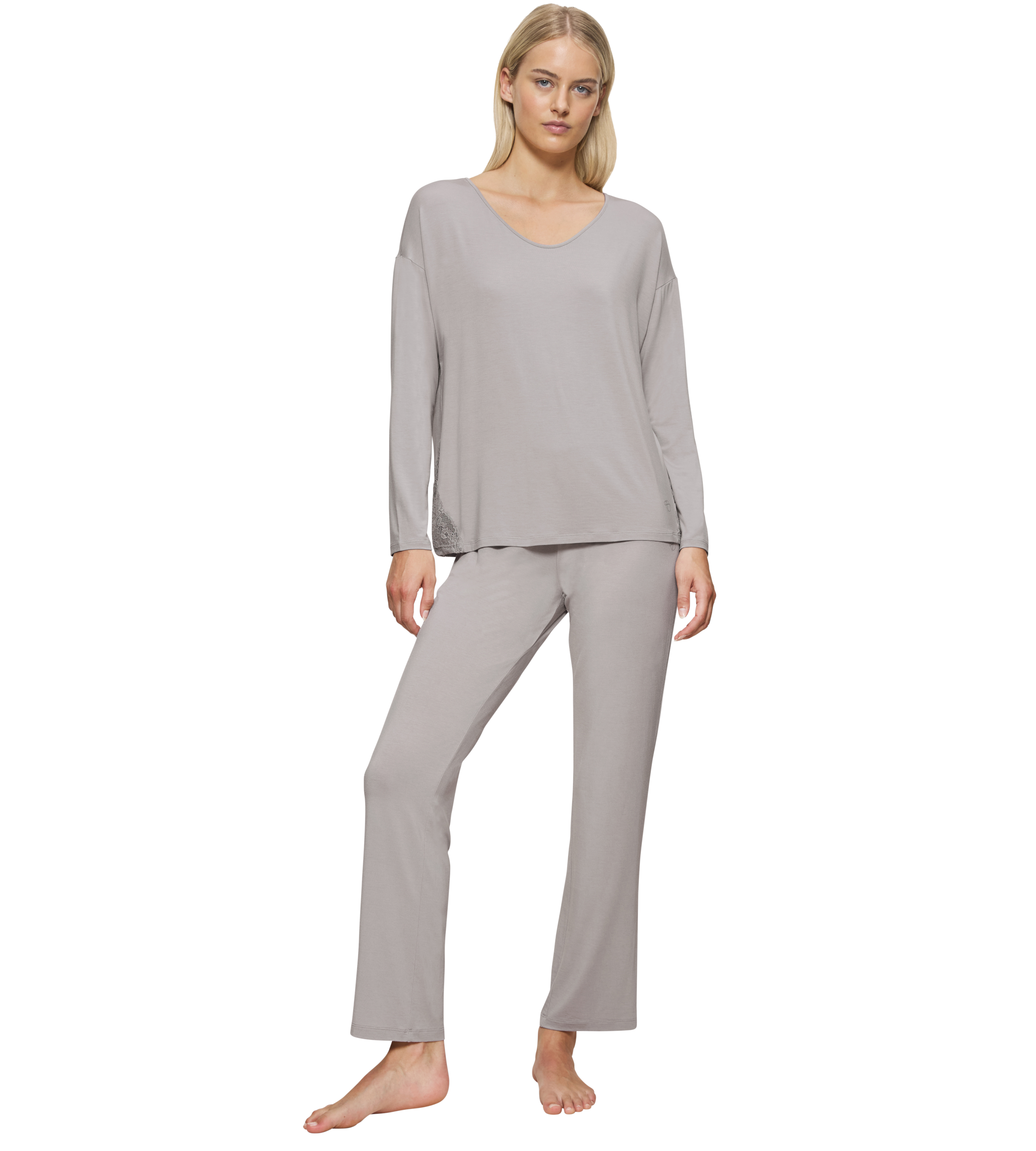 Triumph Pyjama »Timeless Sensuality PK LSL«, (2 tlg.), atumgsaktiv und weich