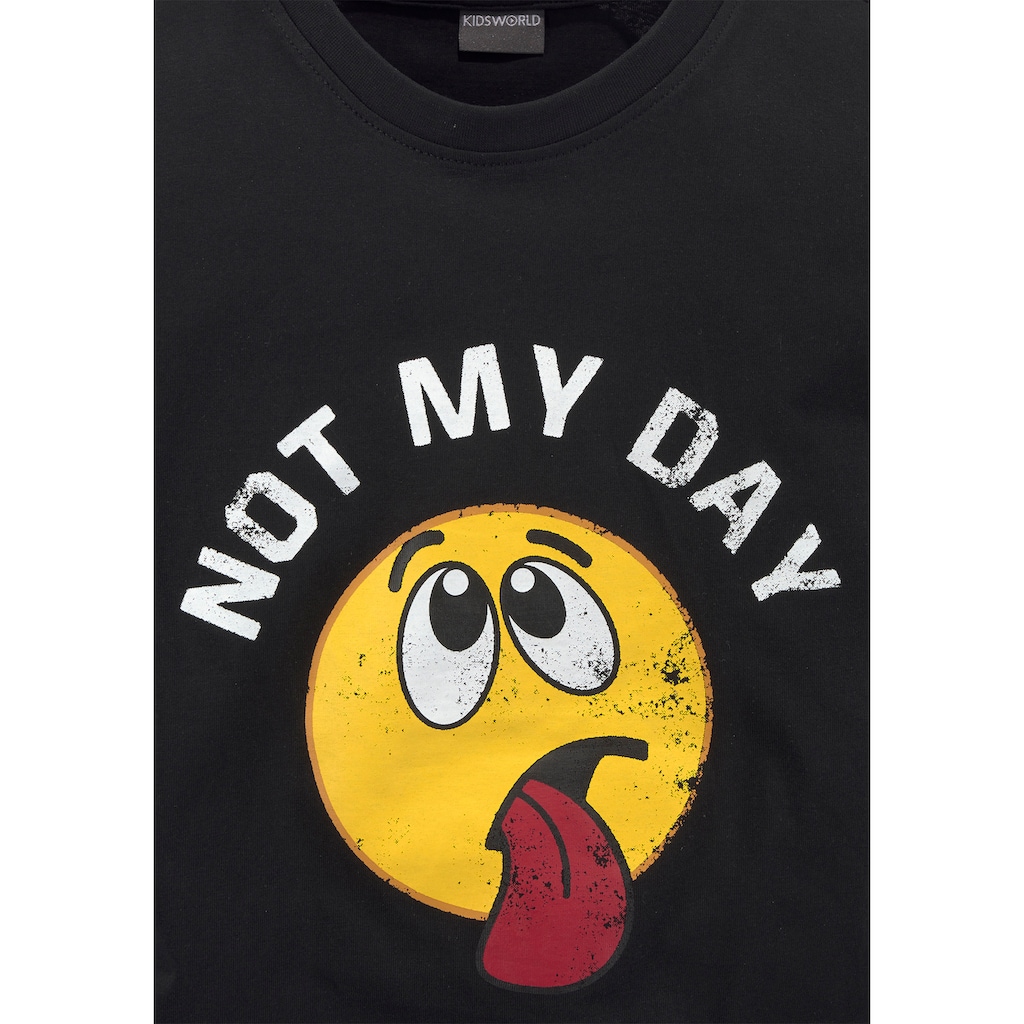 KIDSWORLD T-Shirt »NOT MY DAY«, Spruch