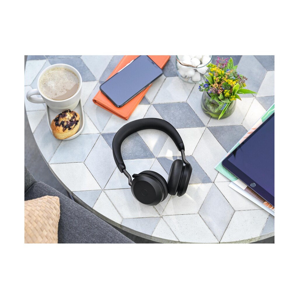 Jabra Headset »Evolve2 75 Duo MS«, Active Noise Cancelling (ANC)