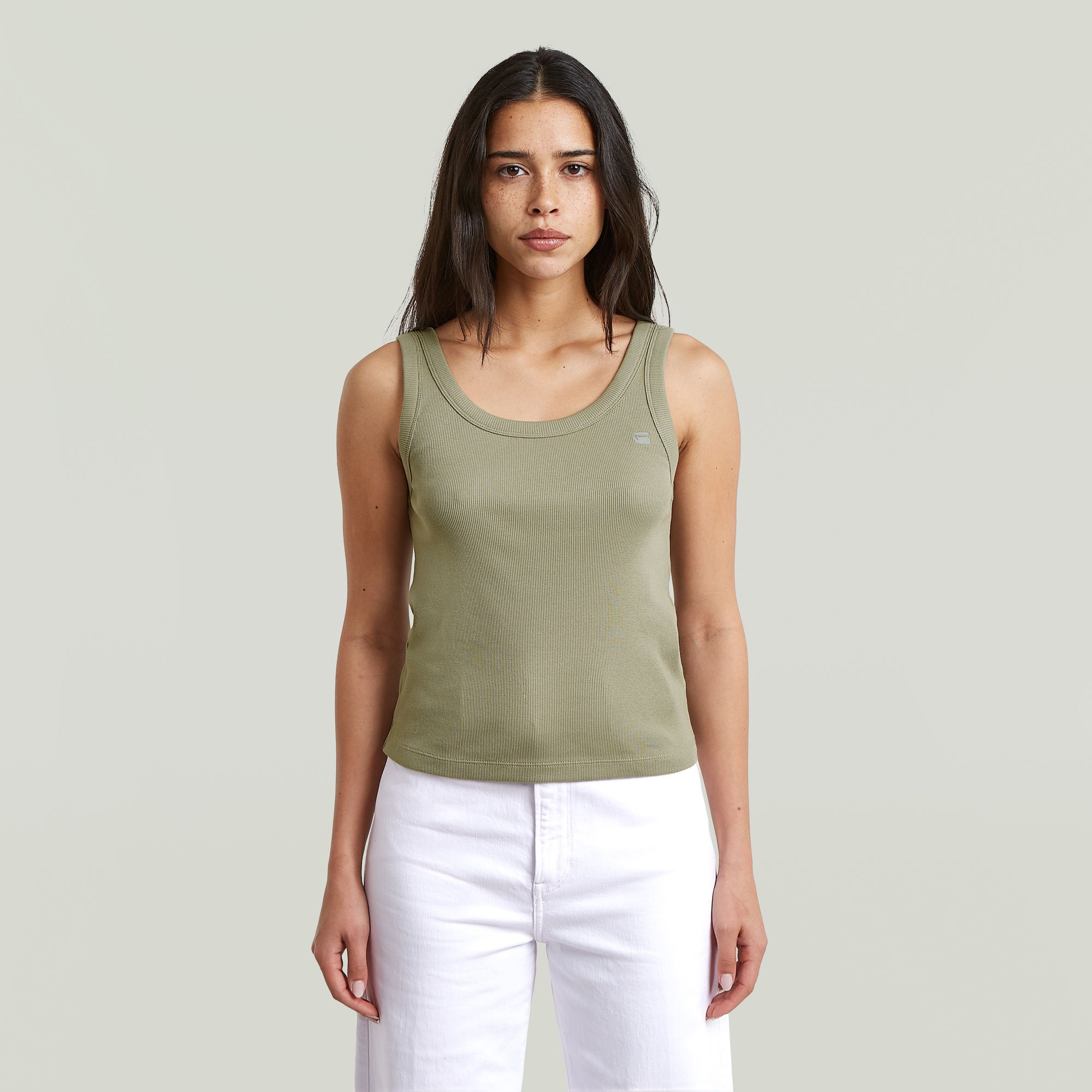 G-STAR Ripptanktop "Slim Rib Tank wmn" aus Baumwolle mit Stretch