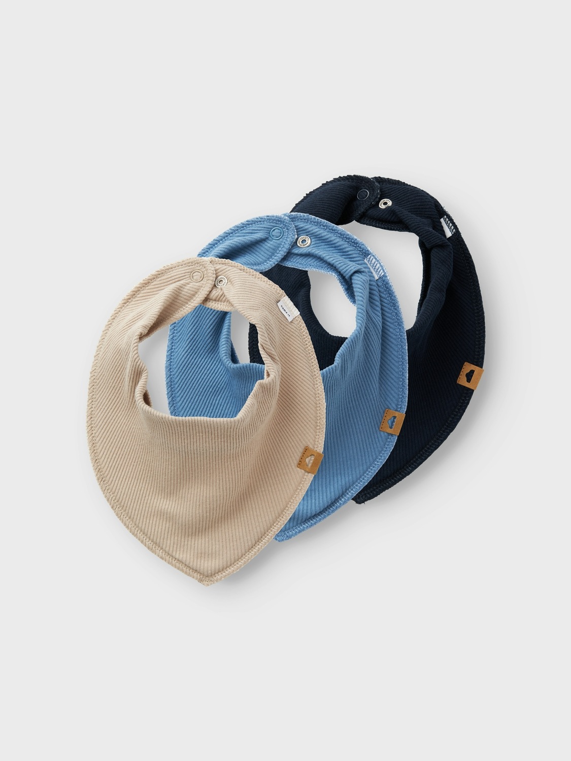Name It Dreieckstuch »NBNYVETTI 3P SCARF BIB NOOS« Packung, 3 Stk. mit Druckknopf zum Verschliessen