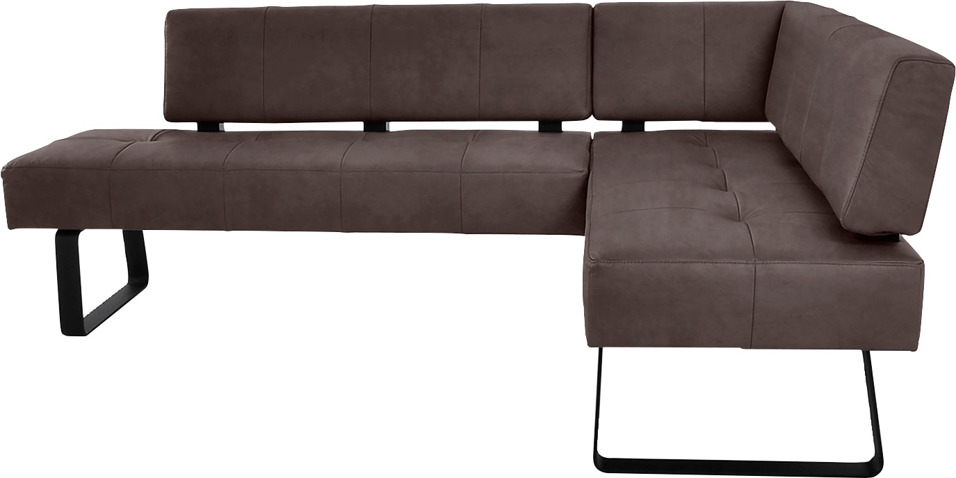 K+W Komfort & Wohnen Eckbank "Spider II" Sitzsteppung, bequem durch Sandwichbauweise, 2 Stellmasse
