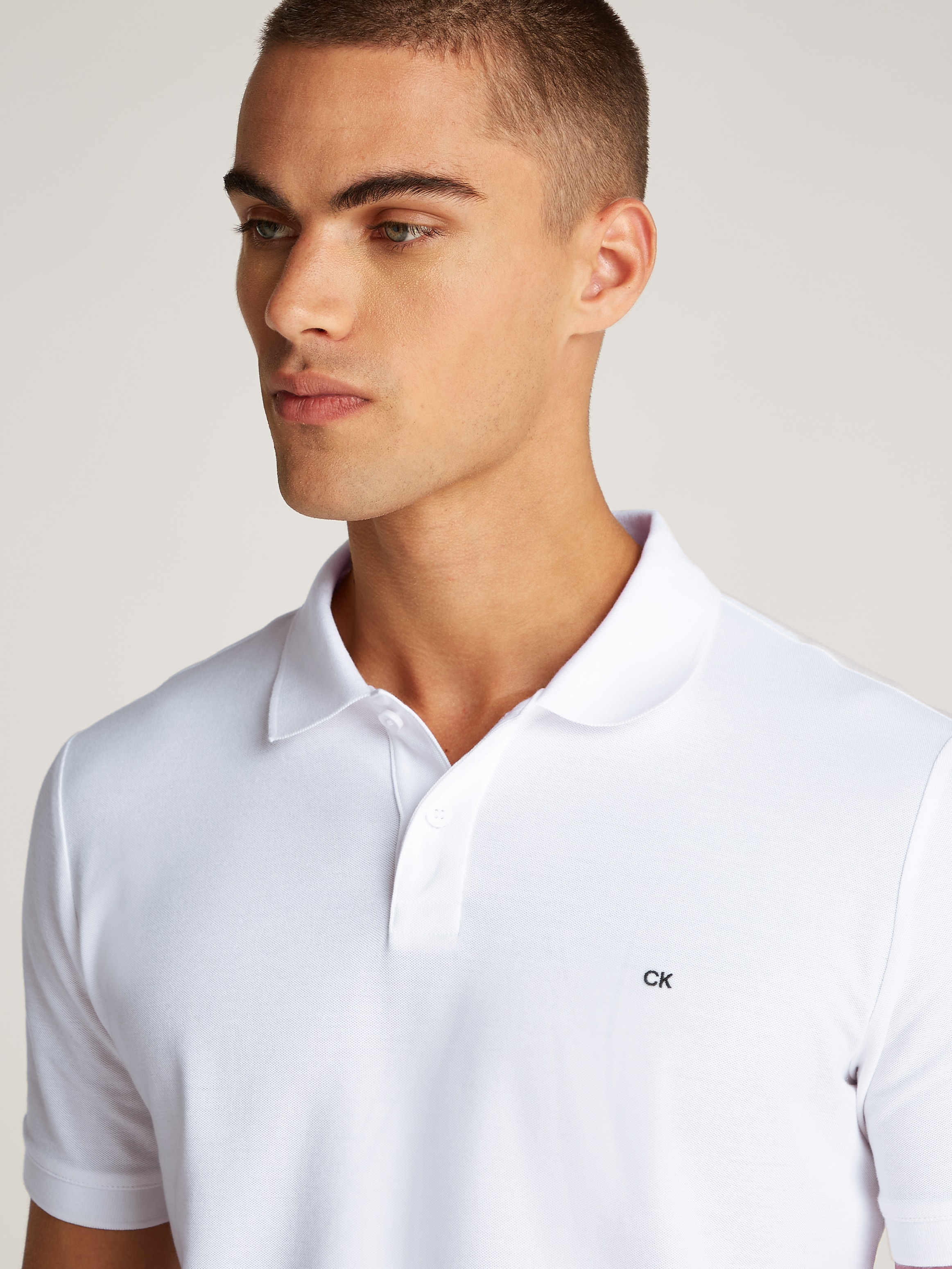 Calvin Klein Poloshirt »LOGO REFINED PIQUE SLIM«, mit Logoprägung