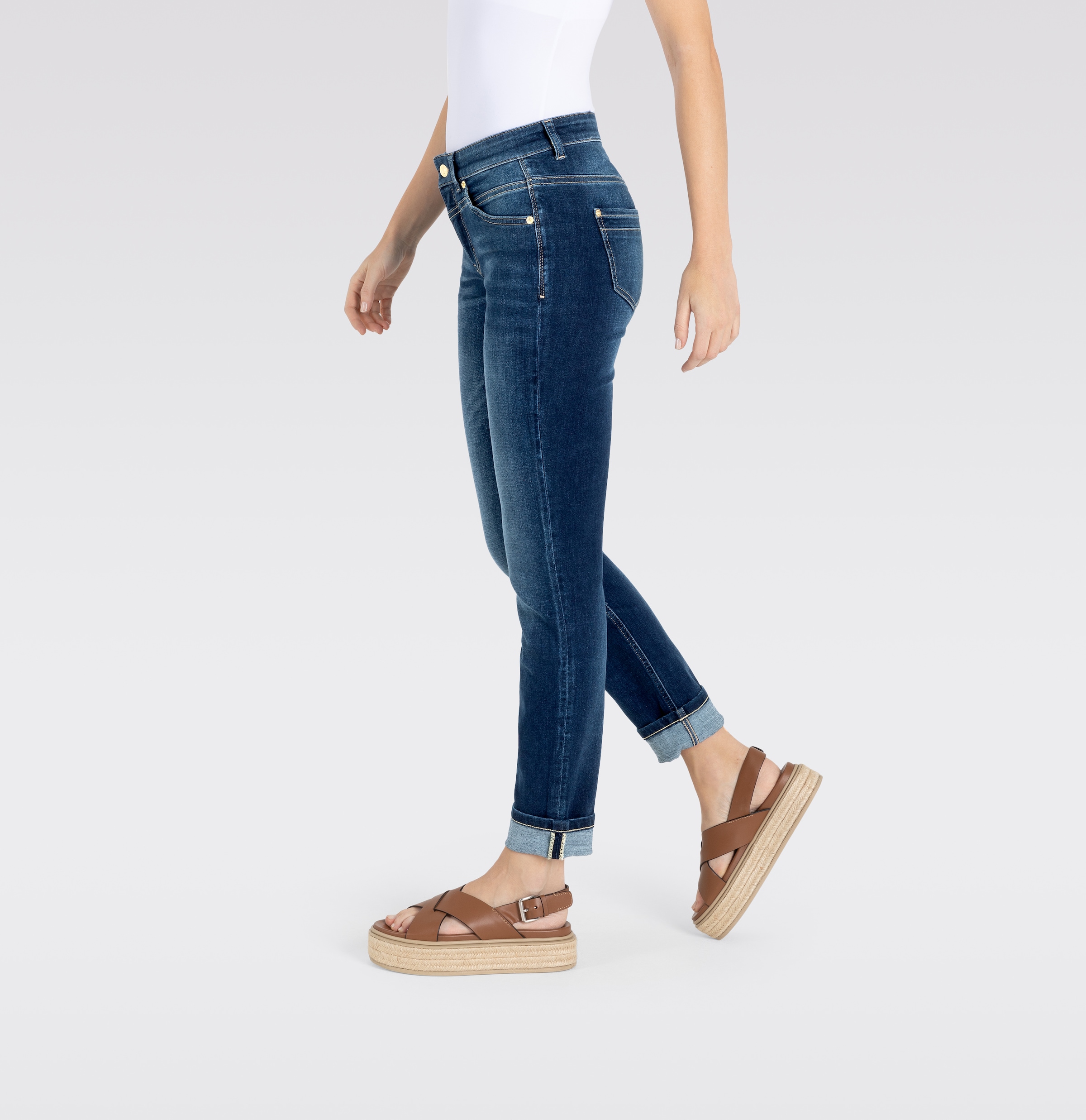 MAC Slim-fit-Jeans »Rich-Slim«, Robuste strukturierte Denimqualität