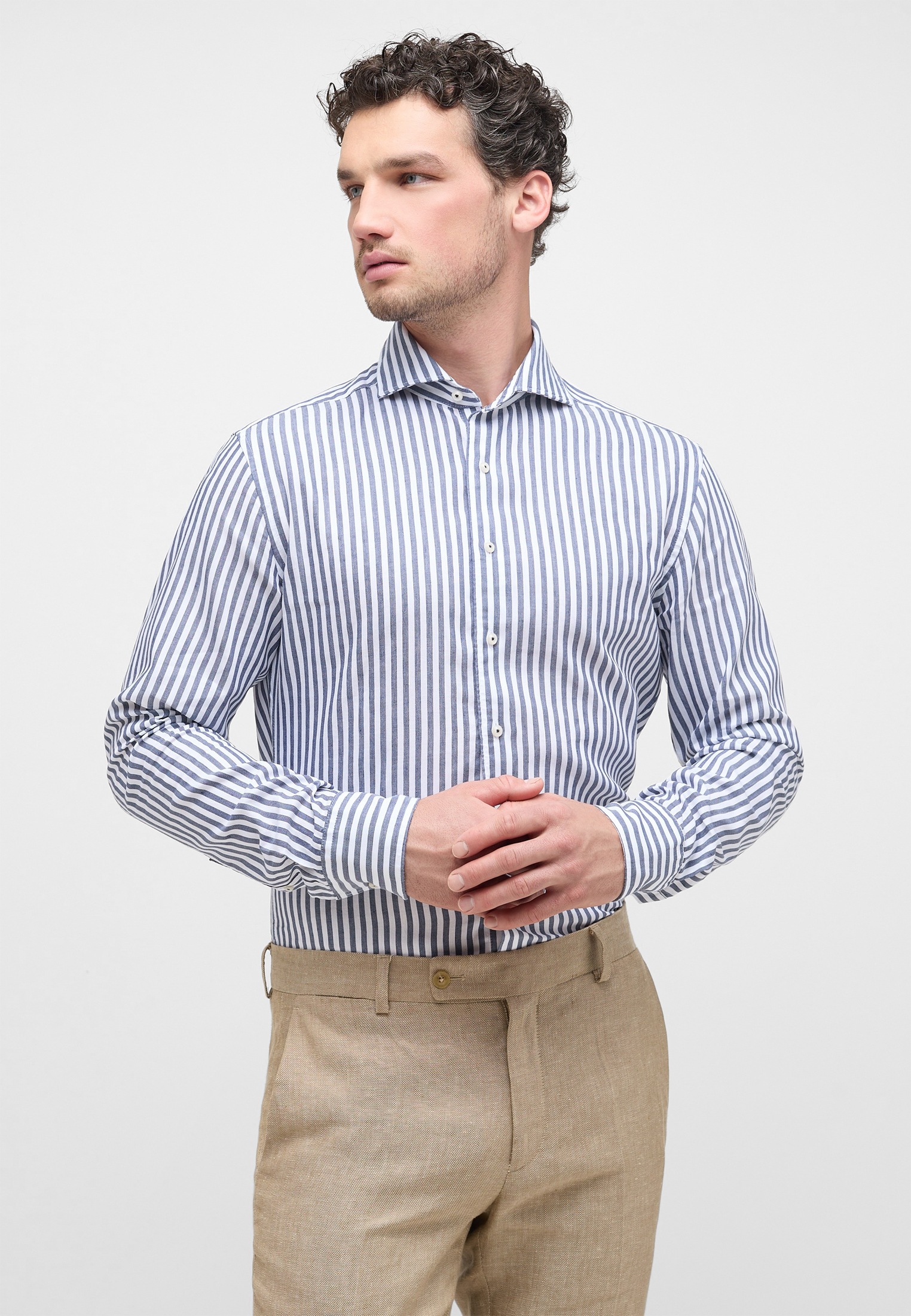 Eterna Langarmhemd »SLIM FIT« EASY IRON (bügelleicht)
