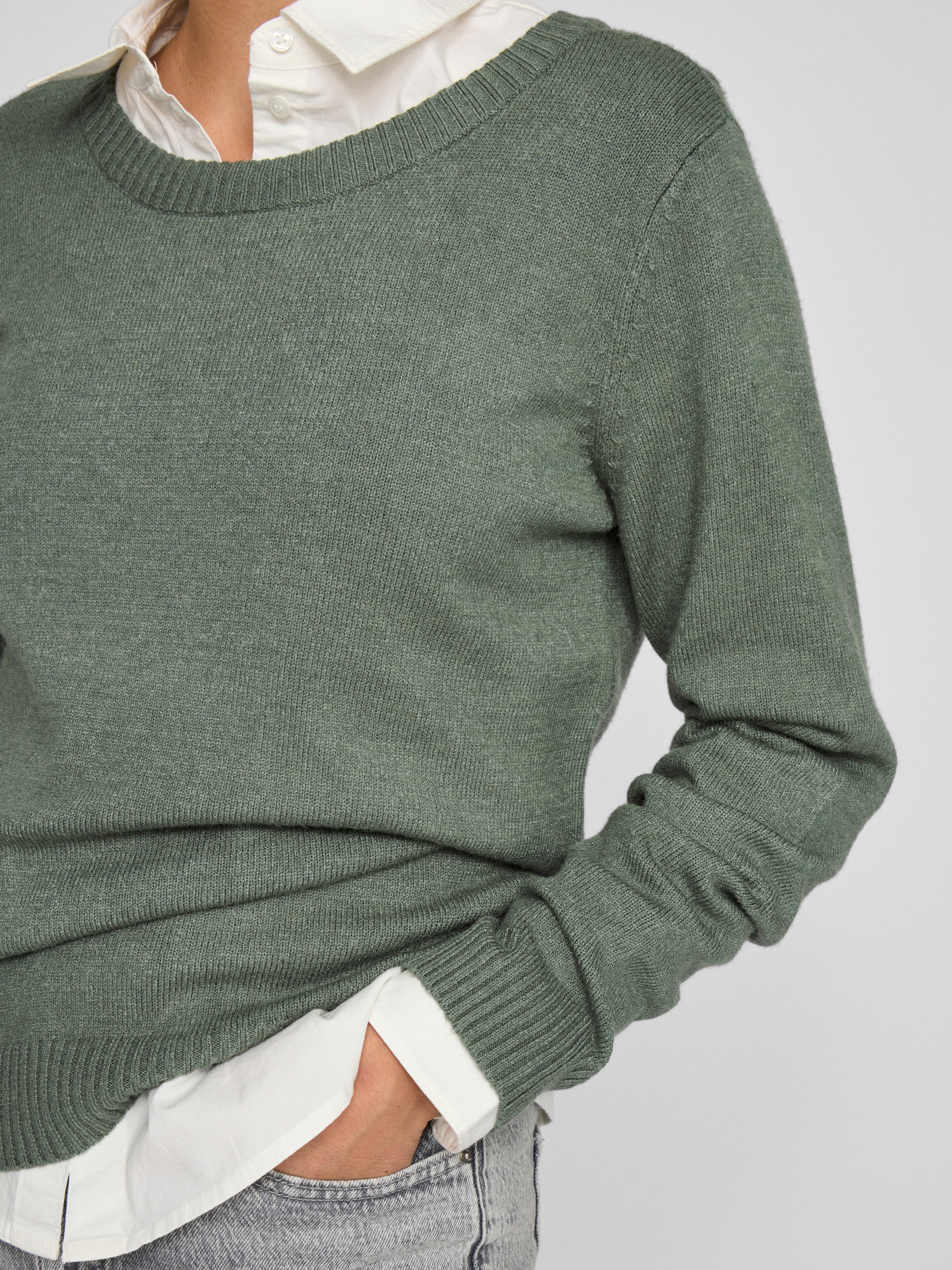 Vila Rundhalspullover »VIRIL O-NECK L/S KNIT TOP - NOOS«