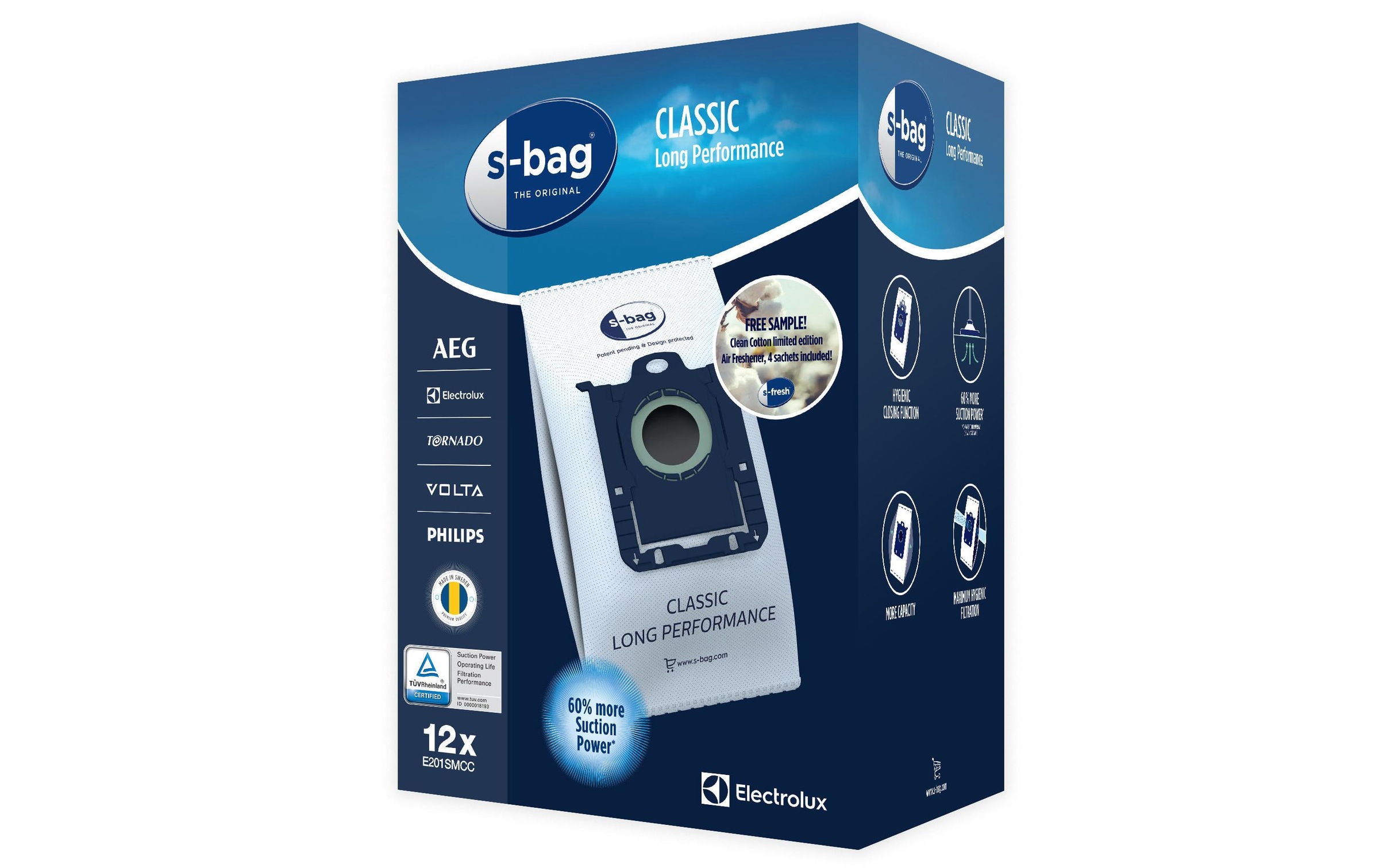 Electrolux Staubsaugerbeutel »s-bag E201SM 12 Stück«, (12 St.)