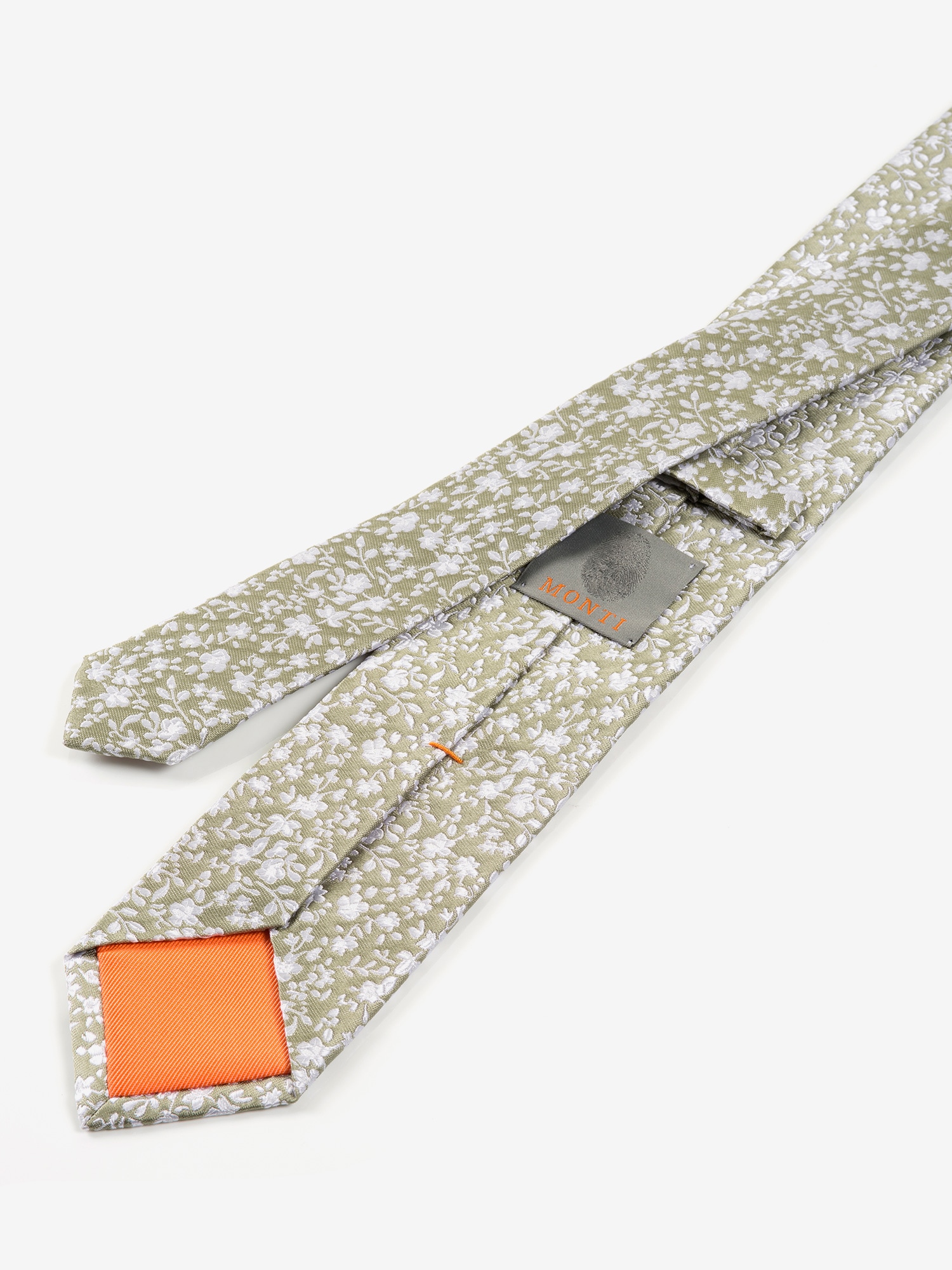MONTI Krawatte, (1 St.), aus reiner Seide, mit Blumenmuster, 6,5 cm breit
