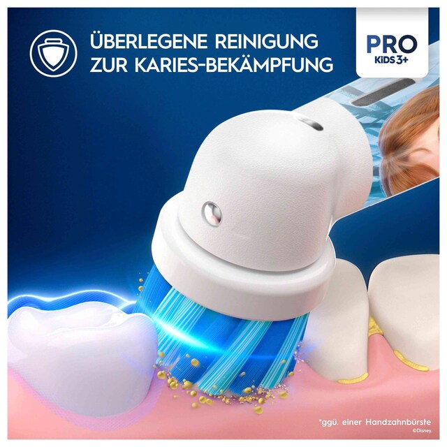 ➥ Oral-B Elektrische Zahnbürste »Pro Kids Frozen«, 1 St. Aufsteckbürsten,  für Kinder ab 3 Jahren jetzt kaufen | Jelmoli-Versand