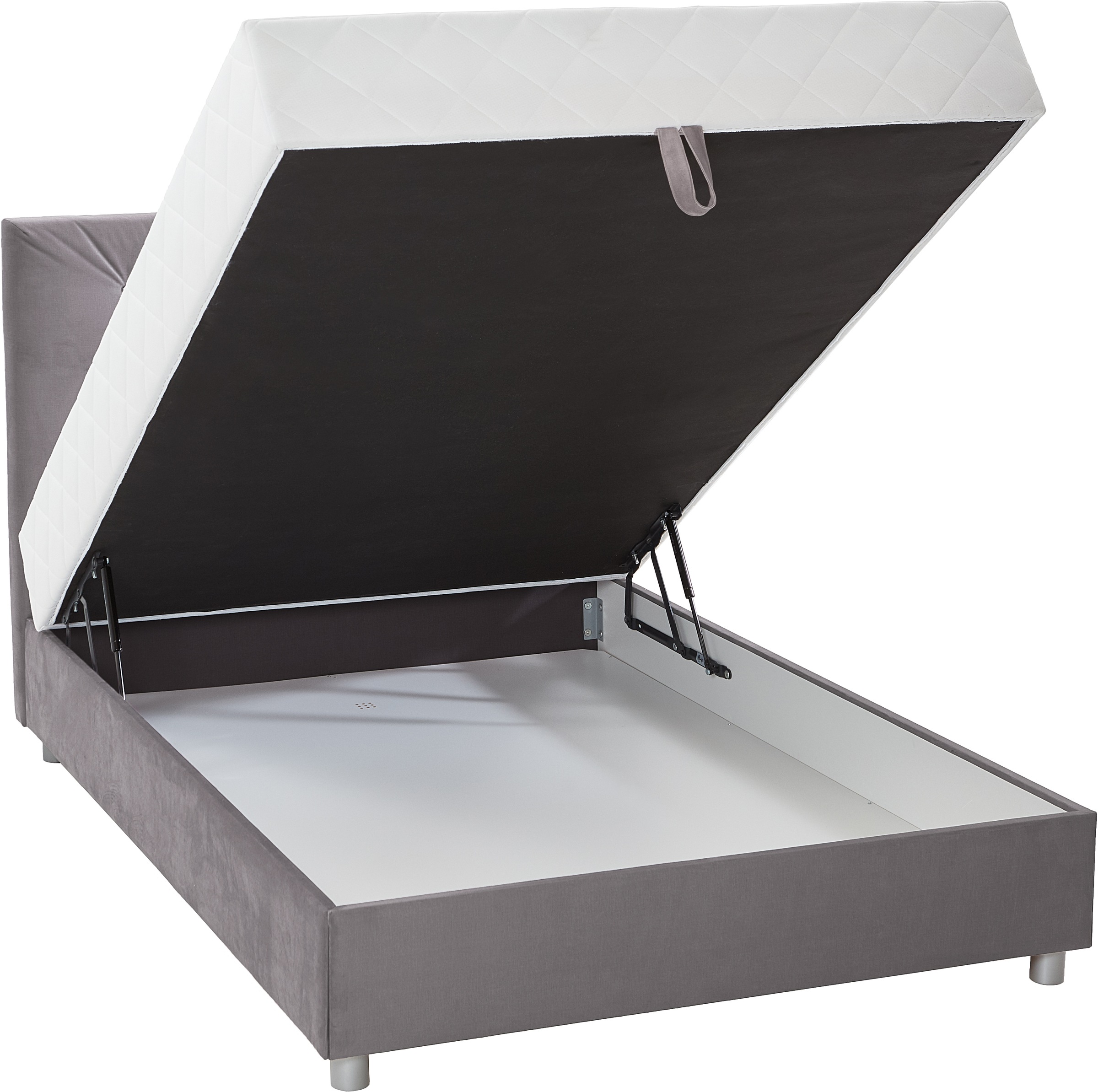 ATLANTIC home collection Boxbett »CELIA im hochwertiger Samtoptik«, mit Taschen-Federkernmatratze, Bettkasten und Strass-Steinen