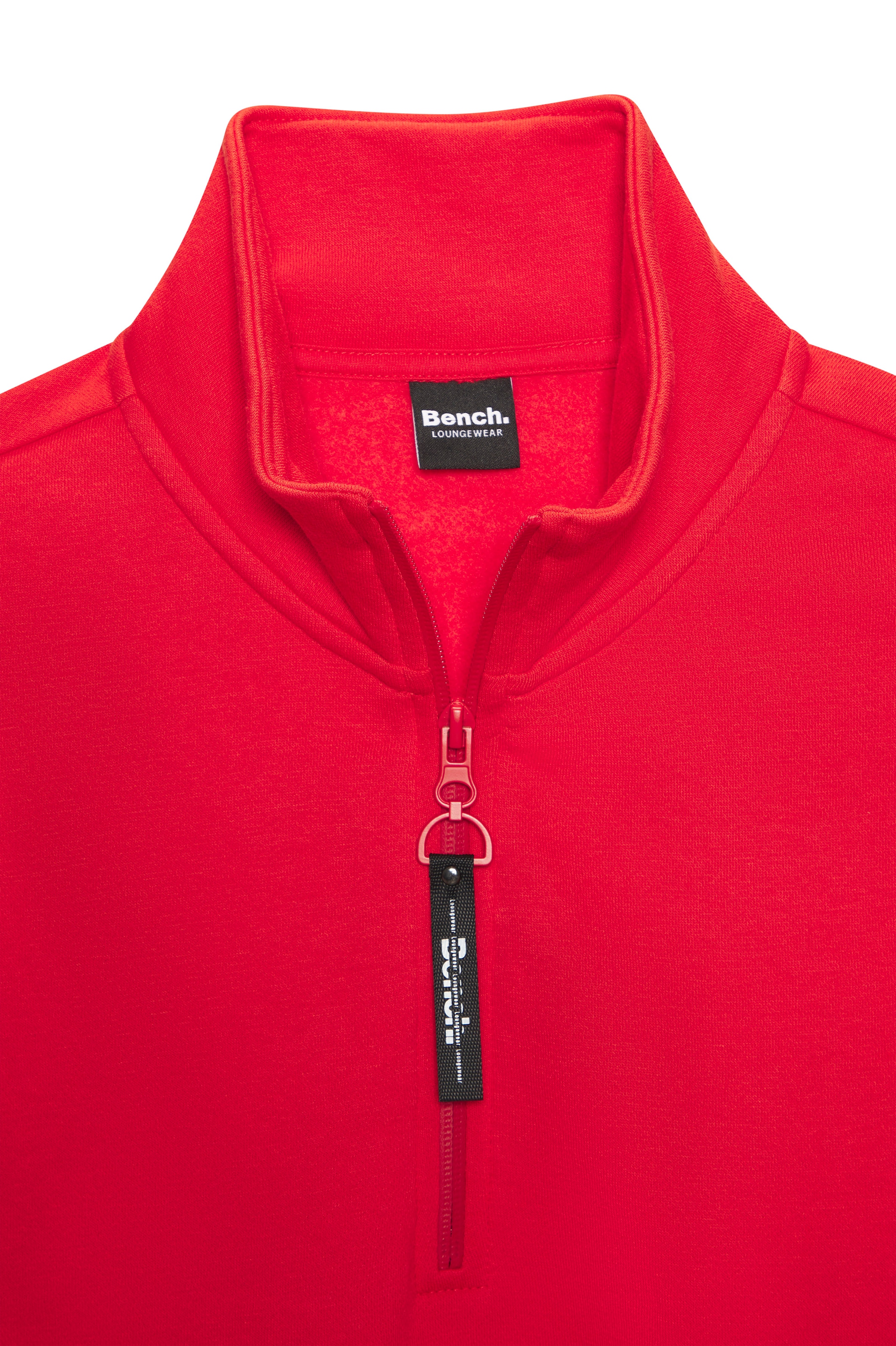 Bench. Loungewear Sweatshirt, mit Logoschriftzug und Reissverschluss
