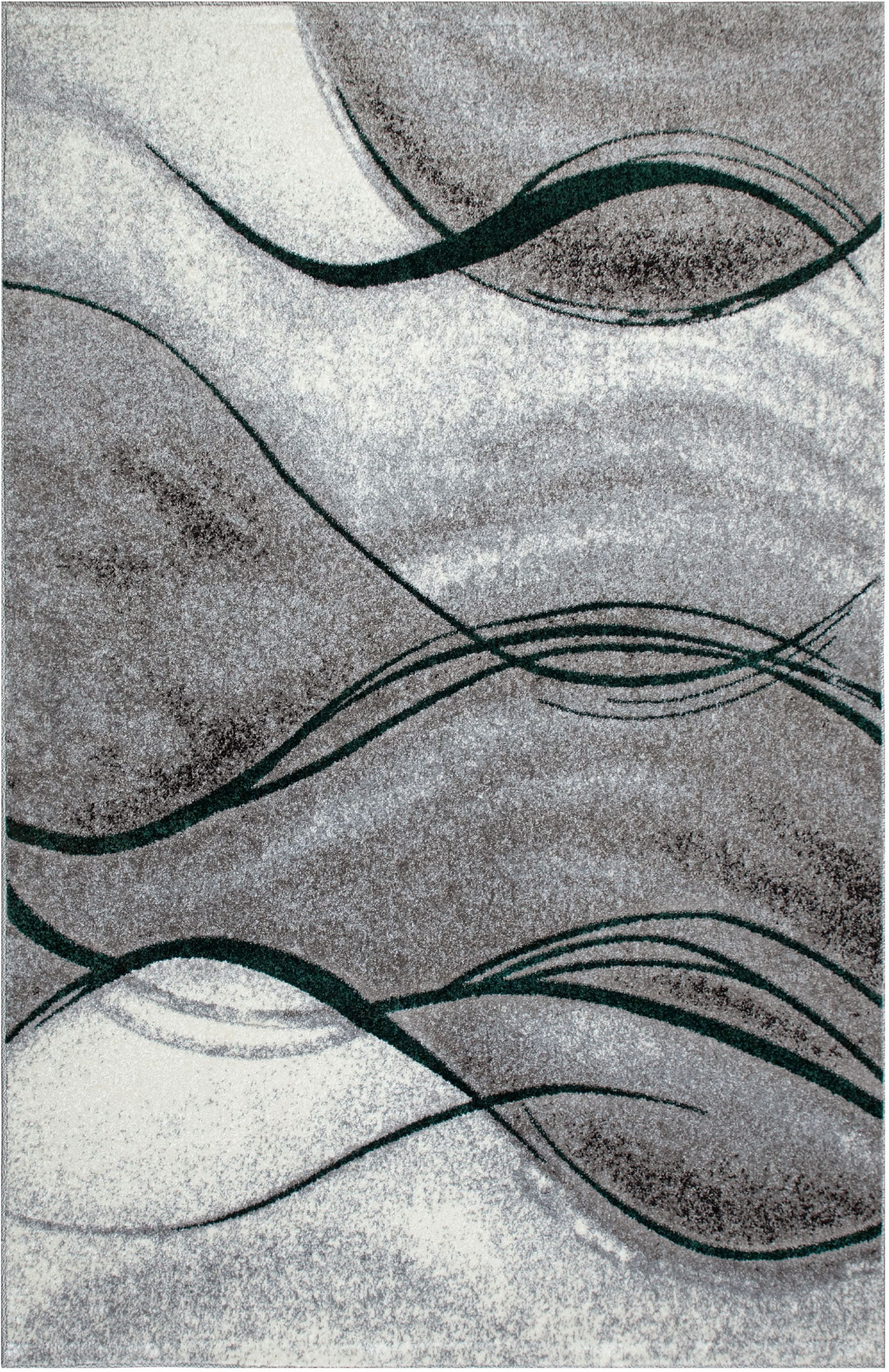 my home Teppich »Tritom«, rechteckig, 9 mm Höhe, mit besonders weichem Flor, Kurzflor, modernes Wellen Muster