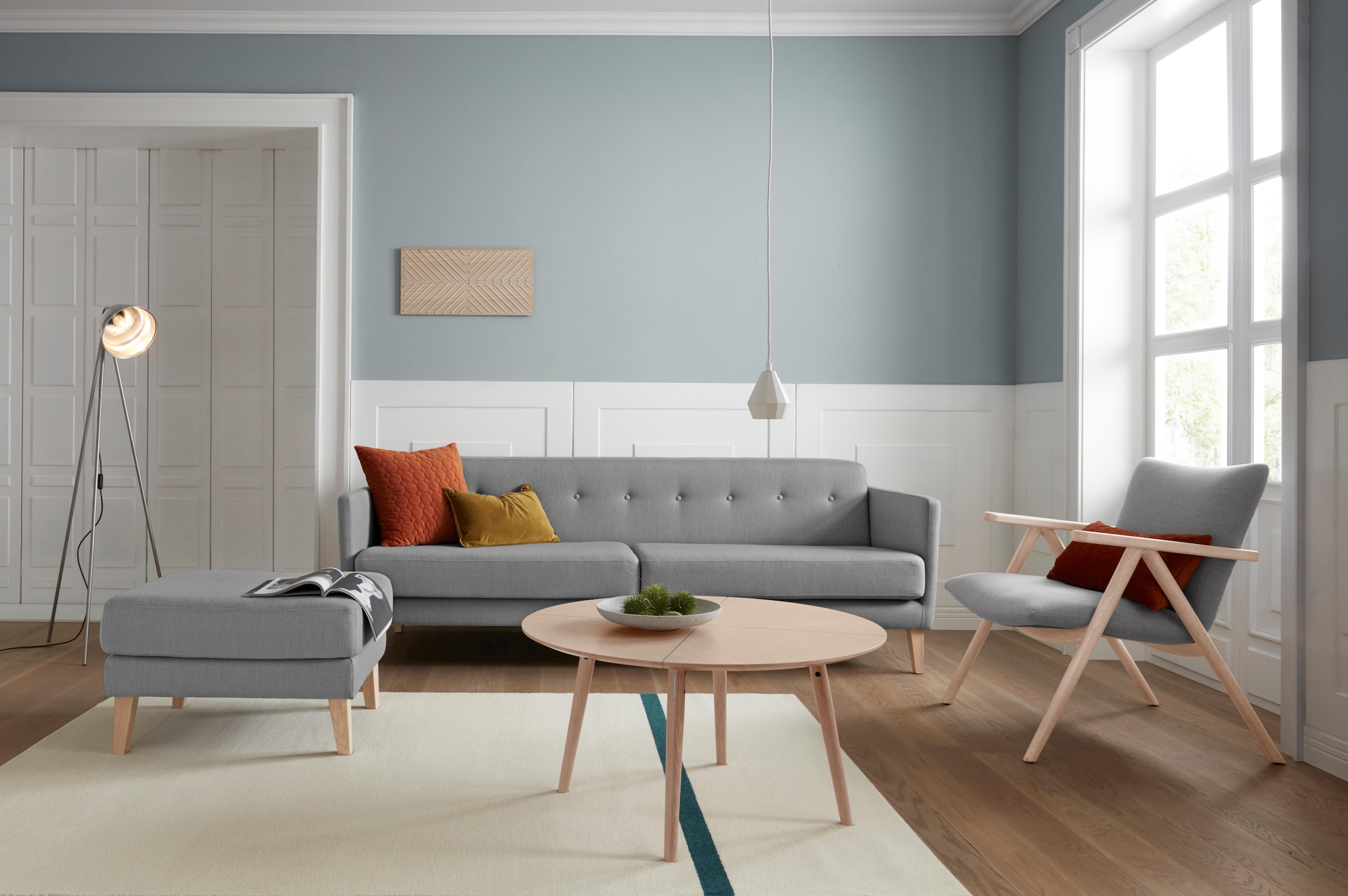 andas 3-Sitzer »Raadal«, in skandinavischem Design, Knopfheftung, Design by Morten Georgsen
