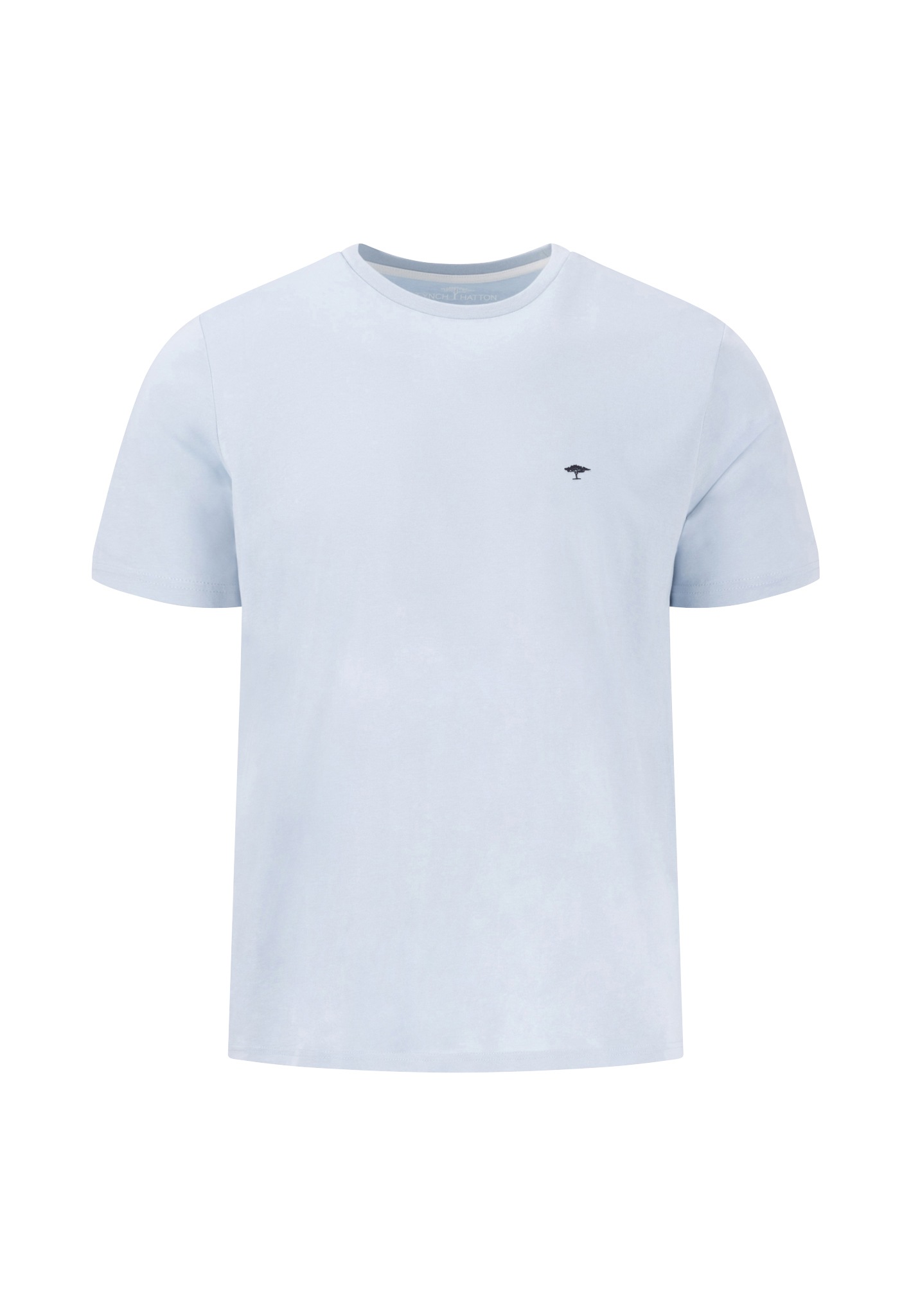 FYNCH-HATTON T-Shirt »FYNCH-HATTON Basic T-Shirt« mit Rundhals und Logo-Stickerei