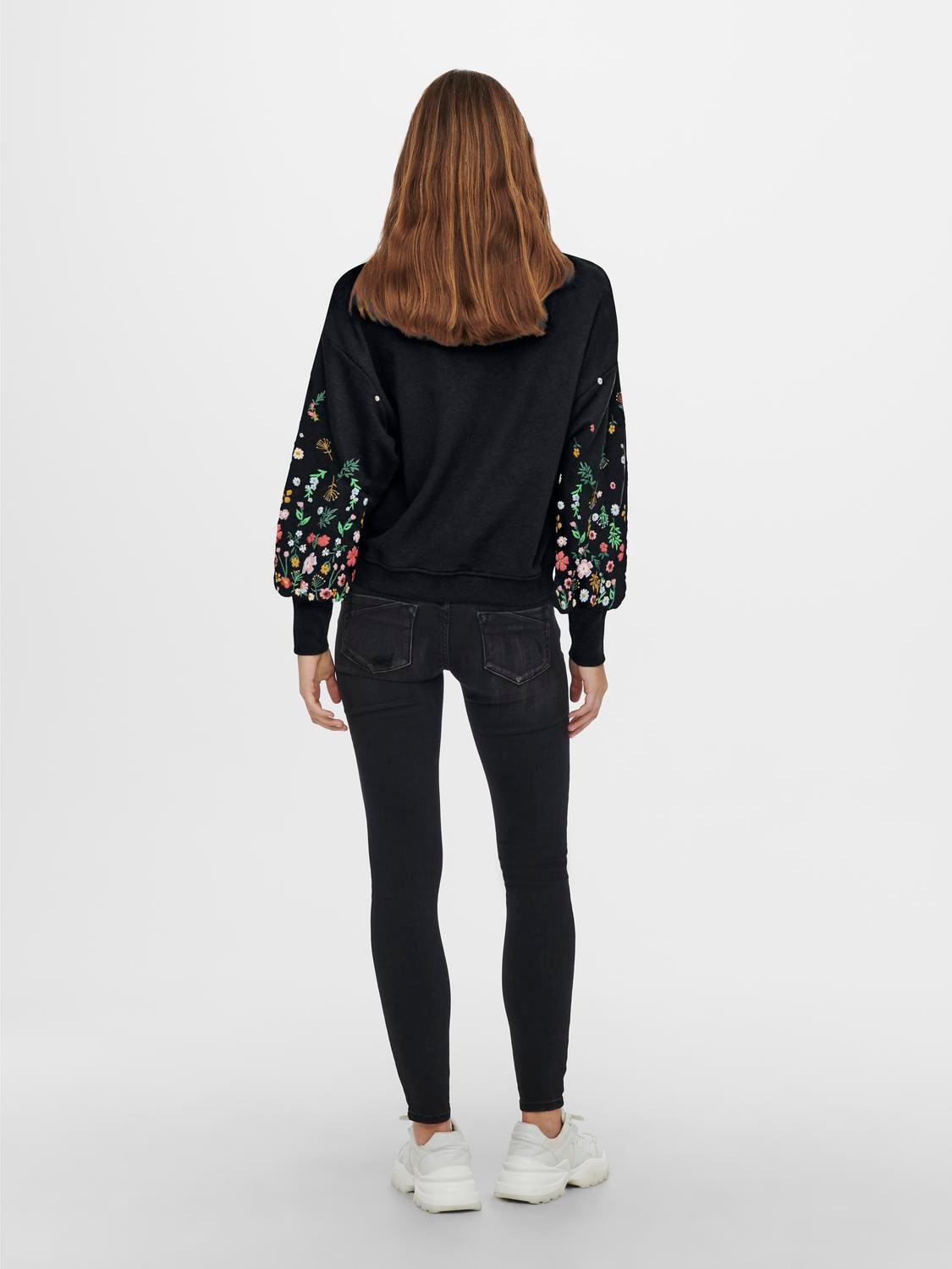 ONLY Sweatshirt »ONLBROOKE L/S O-NECK FLOWER SWT«