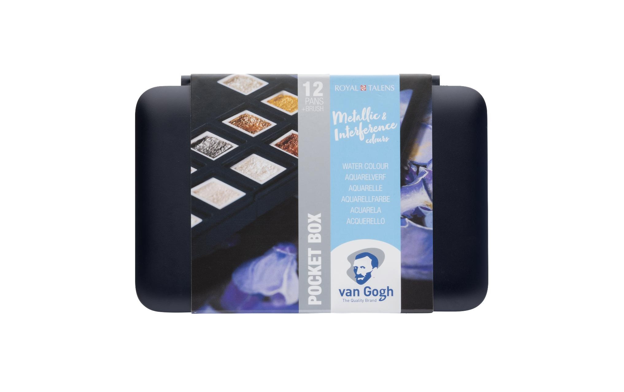 Aquarellfarbe »Van Gogh Pocket Box 12 Näpfchen, Mehrfarbig«