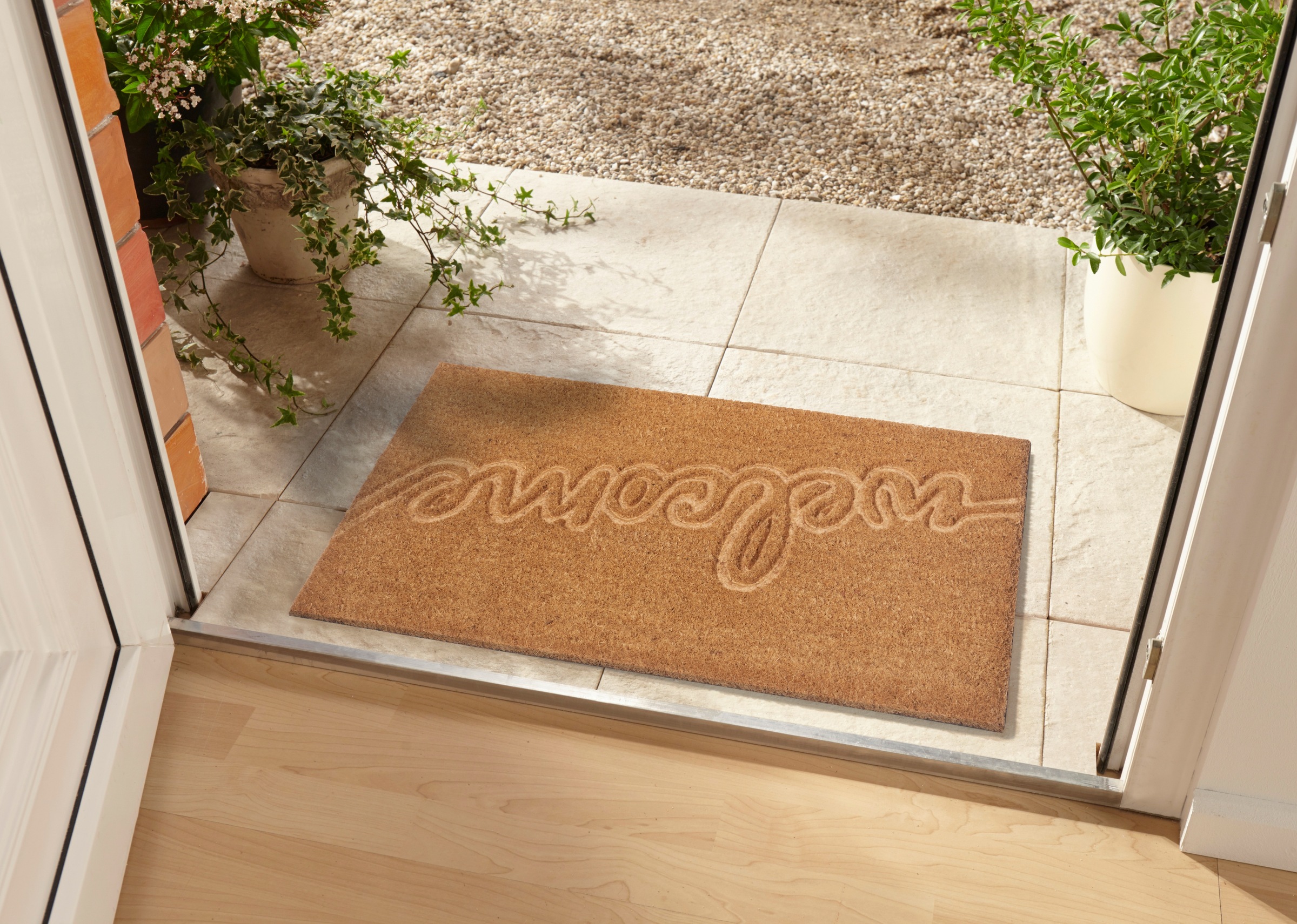 HANSE Home Fussmatte »Welcome, Türmatte«, rechteckig, 15 mm Höhe, Kokos, Schmutzfangmatte, Outdoor, Rutschfest, Innen, Kokosmatte, Flur
