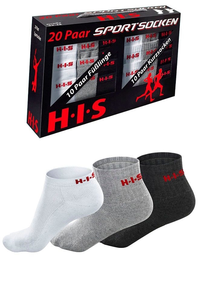 H.I.S Kurzsocken, (Set, bestellen online Frottee Sneakersocken bei Schweiz Jelmoli-Versand 20 mit Paar), und