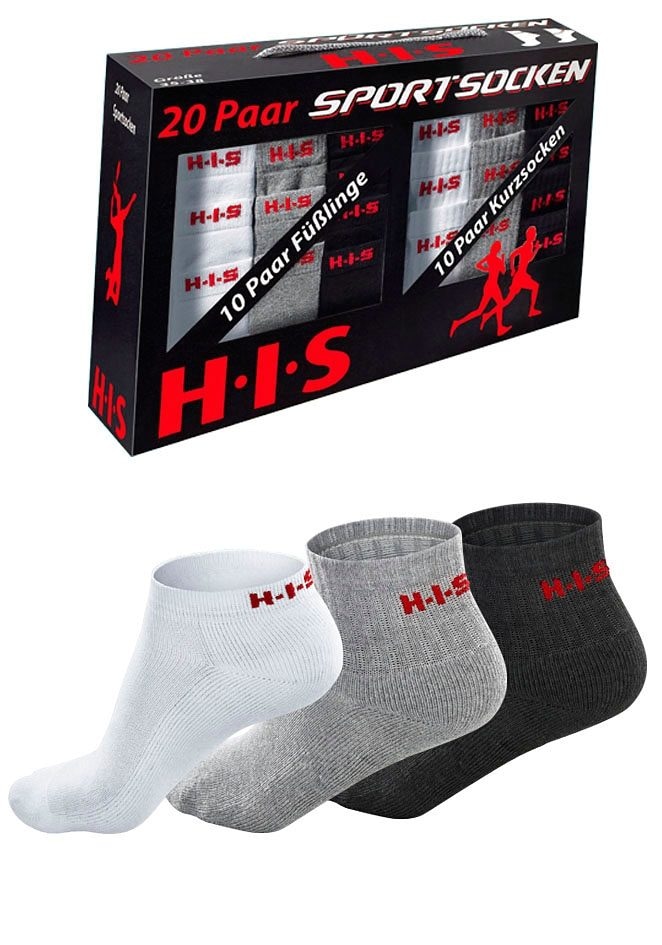 H.I.S Kurzsocken, (Set, Schweiz Frottee und online 20 Sneakersocken Paar), bestellen mit bei Jelmoli-Versand